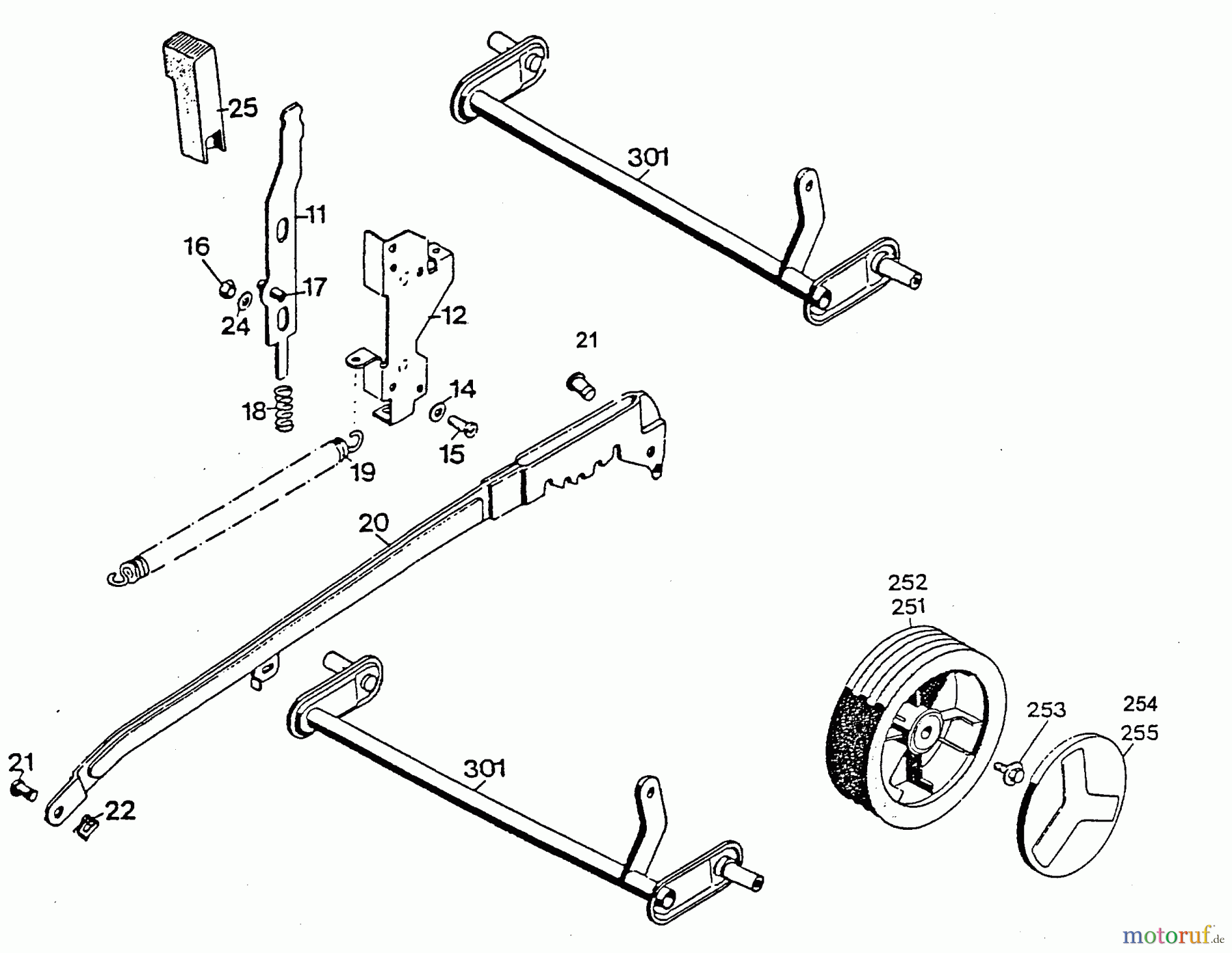  Wolf-Garten Electric mower 6.42 E 4945083 Series D  (1996) Wheels, Cutting hight adjustment