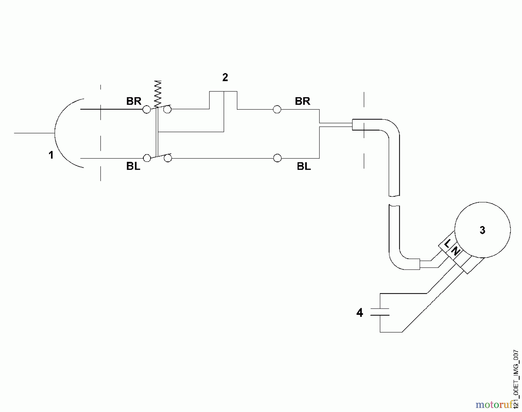  Viking Rasenmäher Elektrorasenmäher ME 400, ME 400 M G - Schaltplan