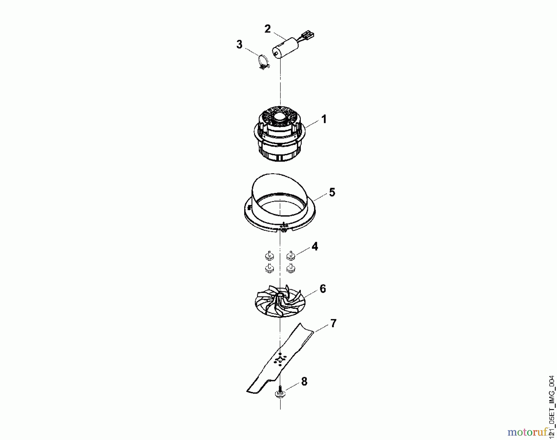  Viking Rasenmäher Elektrorasenmäher ME 410 D - Motor, Messer