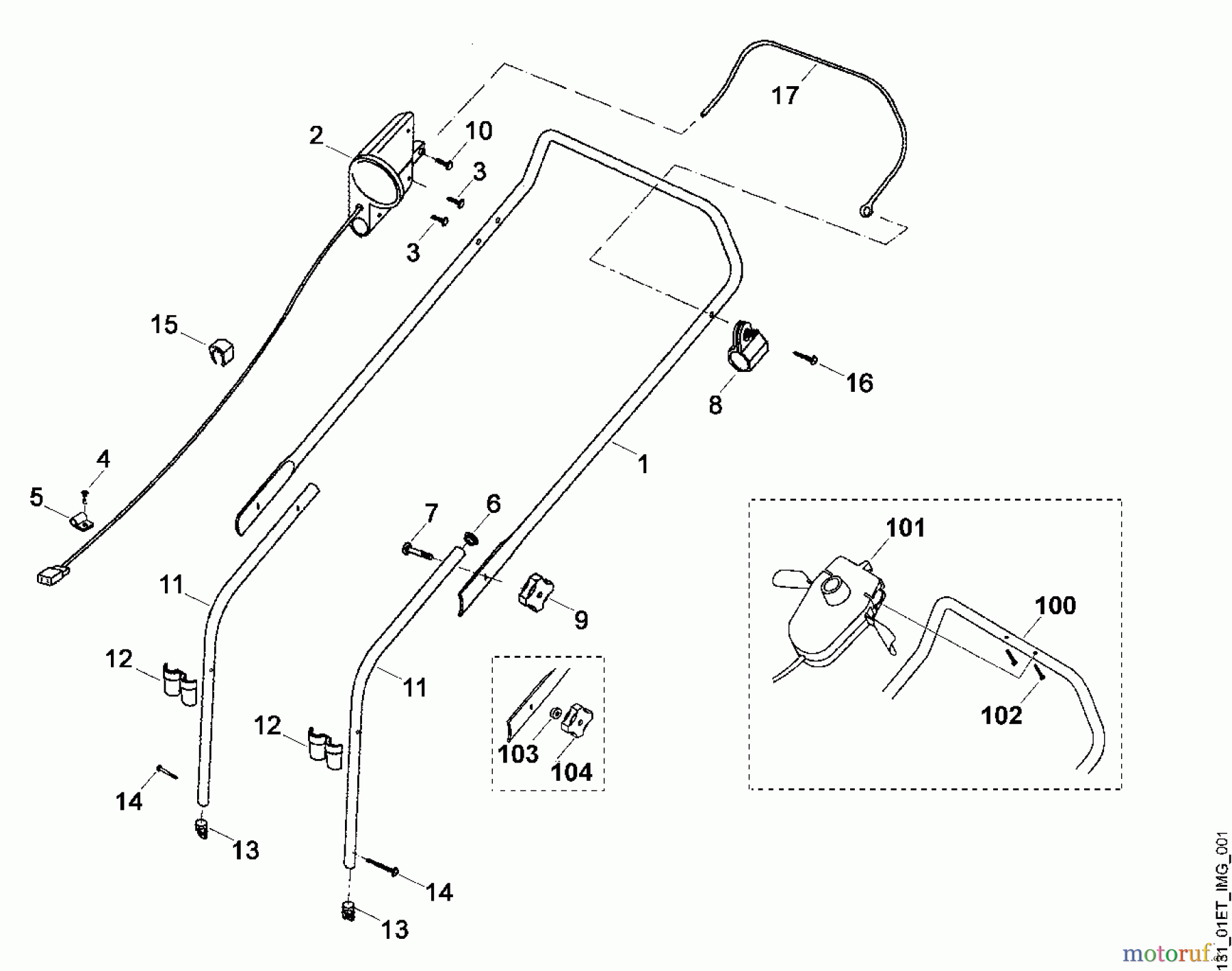  Viking Rasenmäher Akkurasenmäher MA 450 A - Lenker