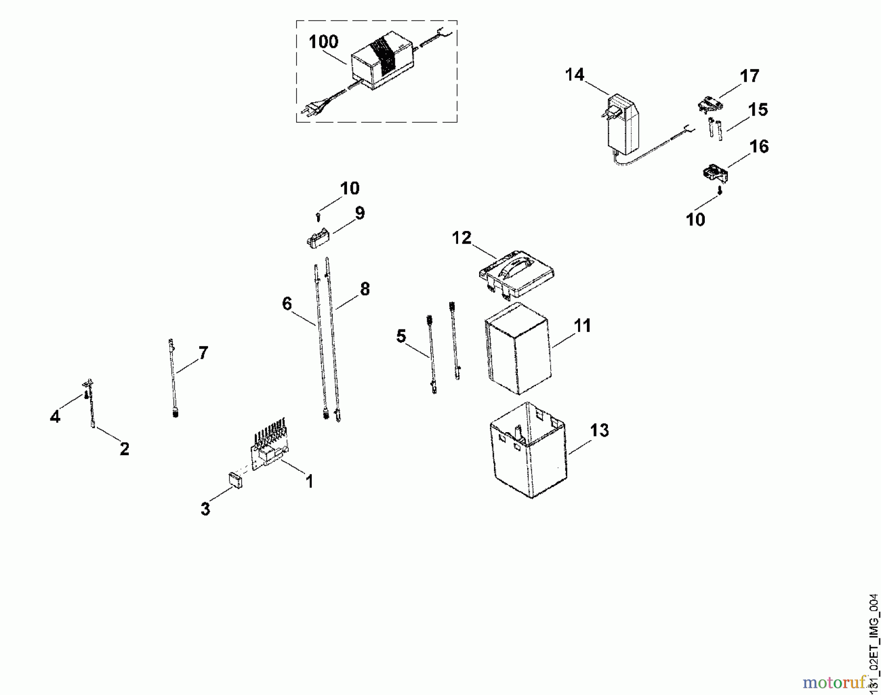  Viking Rasenmäher Akkurasenmäher MA 350 D - Elektrische Bauteile