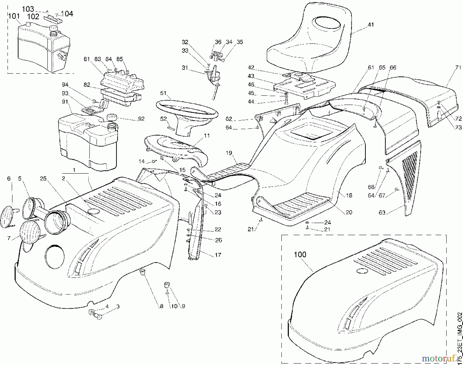  Viking Aufsitzmäher Aufsitzmäher MT 540 B - Karosserie