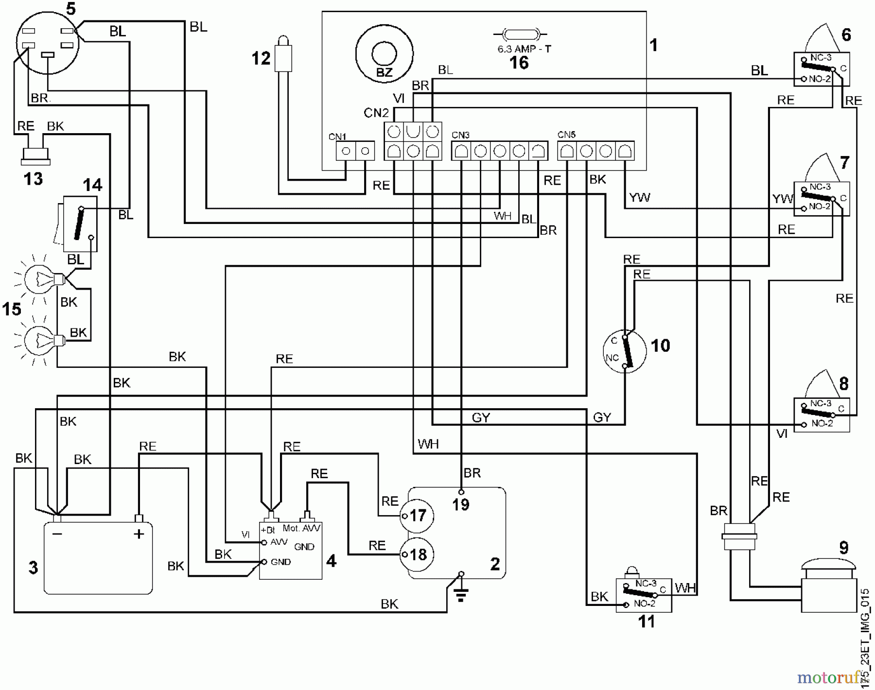  Viking Aufsitzmäher Aufsitzmäher MT 540 M - Schaltplan