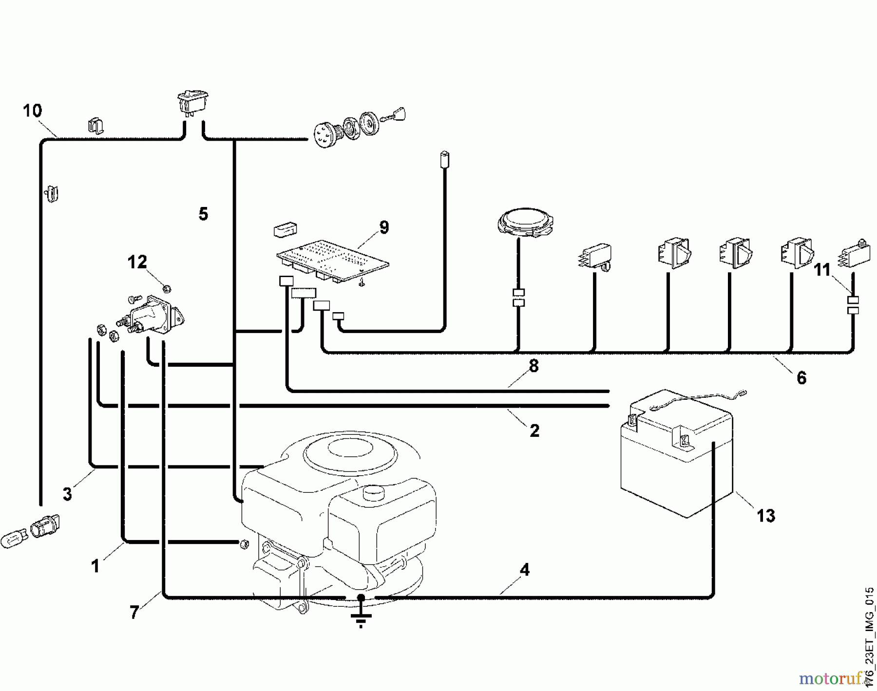  Viking Aufsitzmäher Aufsitzmäher MT 580 L1 - Elektrische Bauteile - 2 (f. ältere Bauar