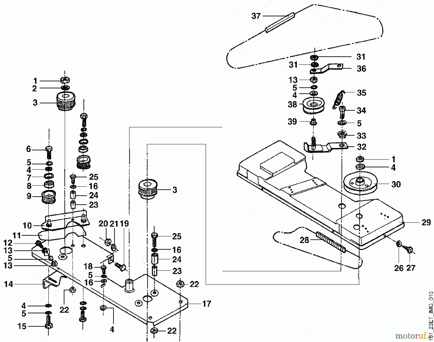  Viking Aufsitzmäher Aufsitzmäher MT 640 Modell 1997 J - Mähwerk - 2