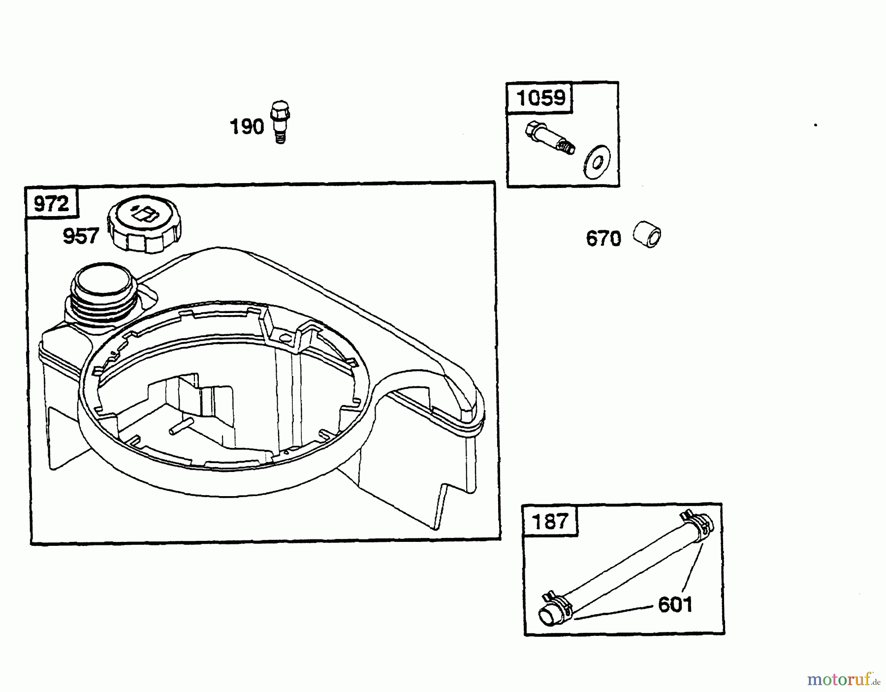  Wolf-Garten Petrol engines Briggs&Stratton Quantum XM 45 2066075  (2002) Fuel tank