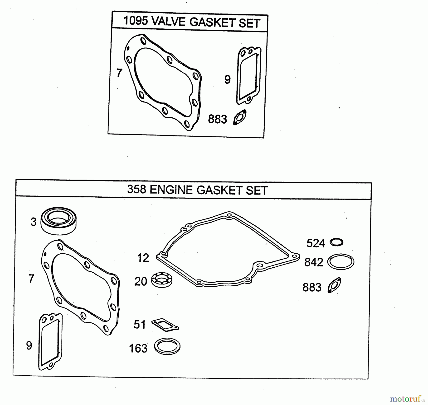  Wolf-Garten Petrol engines Briggs&Stratton Classic 35 2077000  (2004) Seal Set