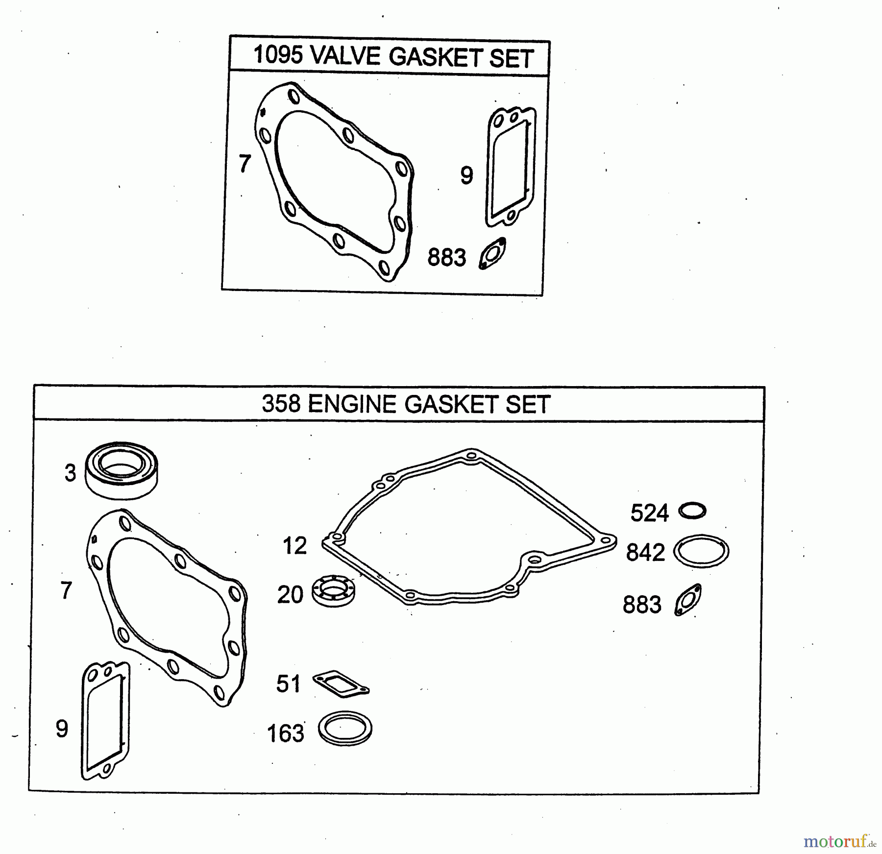  Wolf-Garten Petrol engines Briggs&Stratton Sprint 375 2078000  (2003) Seal Set