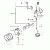 Wolf-Garten FC 150 V 2090065 (2003) Listas de piezas de repuesto y dibujos Piston, Crankshaft, Connecting rod