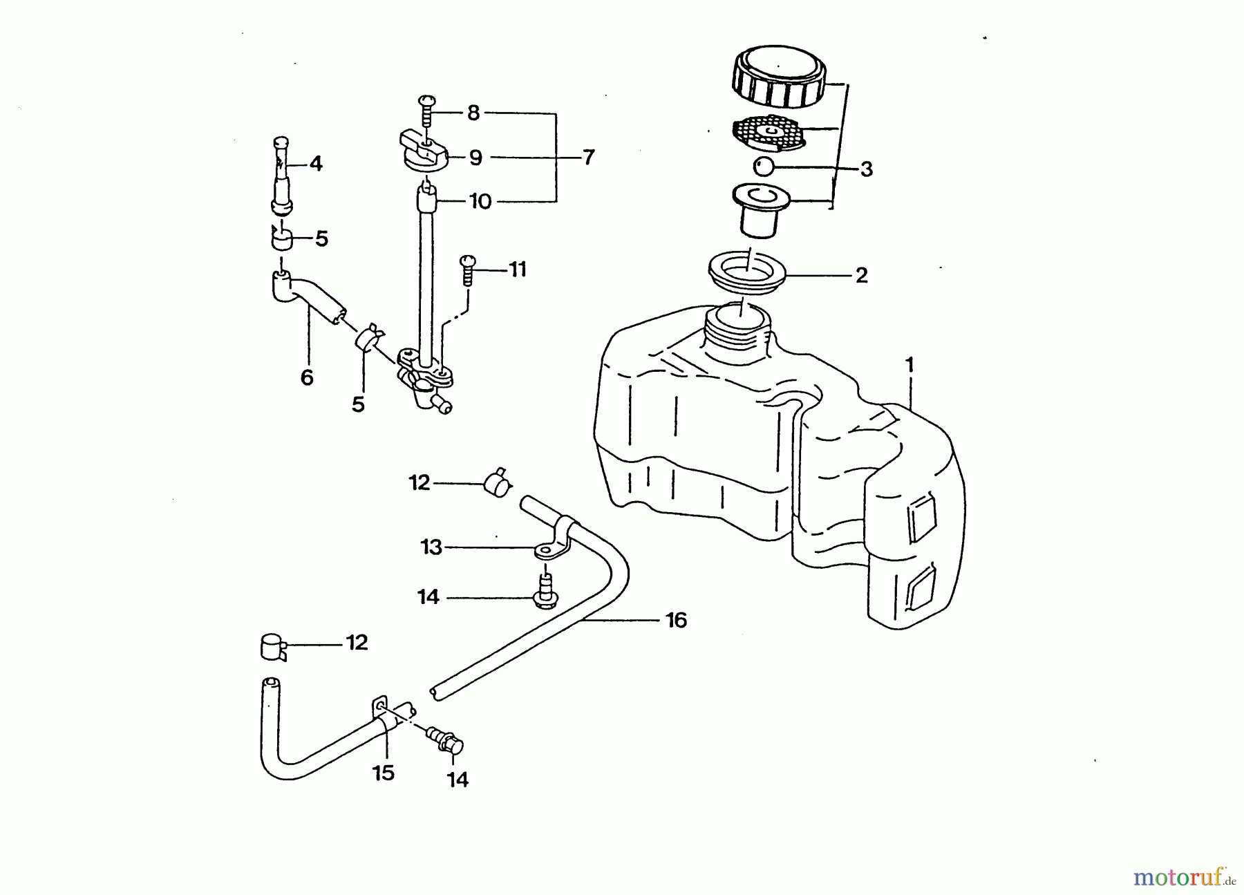  Wolf-Garten Petrol engines Kawasaki FC 150 V 2090065  (2003) Fuel tank