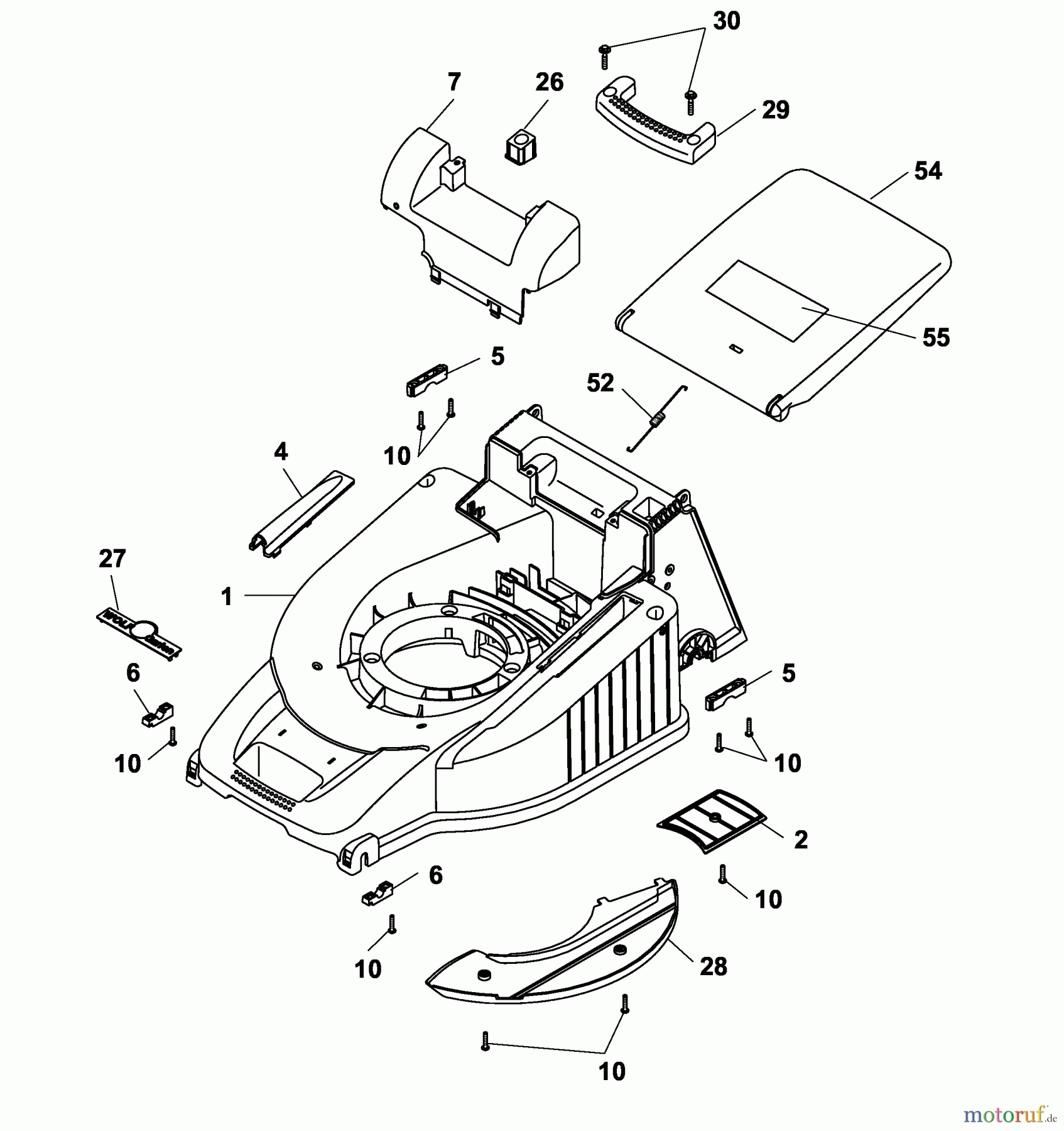  Wolf-Garten Petrol mower 2.46 BS 4601004 Series B  (2004) Deck housing