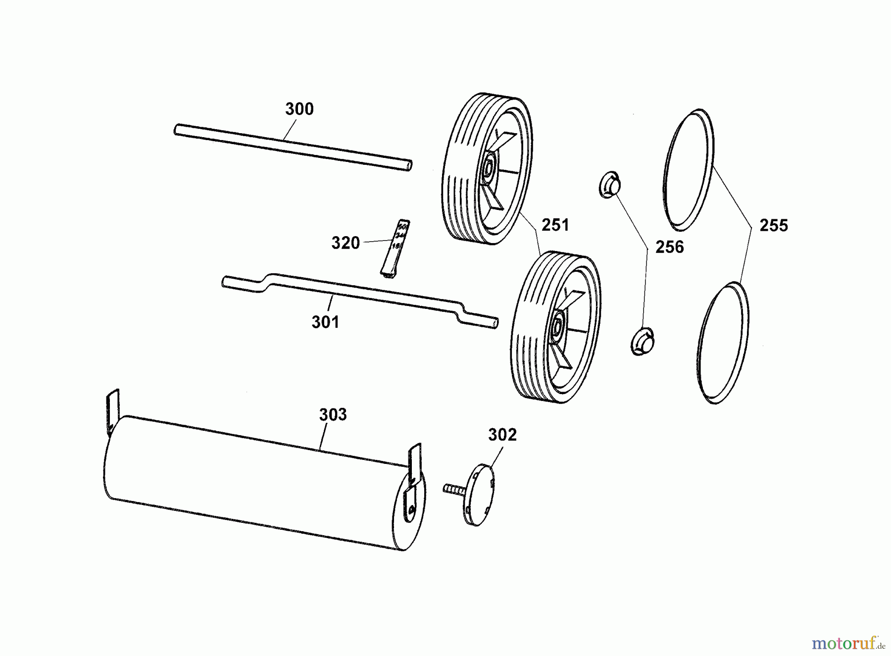  Wolf-Garten Electric mower Picco 32 E 4901003 Series E, F  (2004) Wheels, Cutting hight adjustment