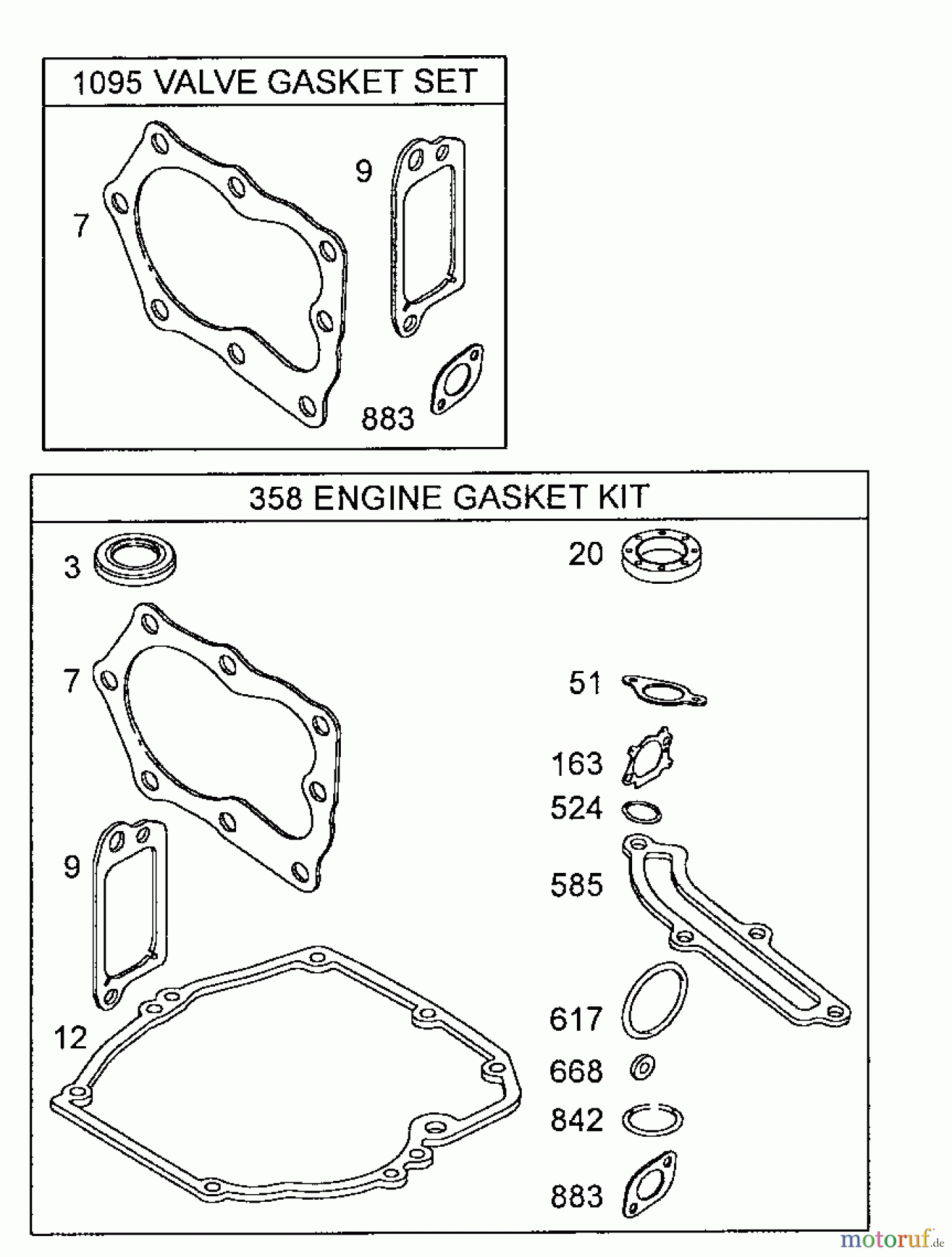  Wolf-Garten Petrol engines Briggs&Stratton Quantum 50625 2069075  (2008) Seal Set