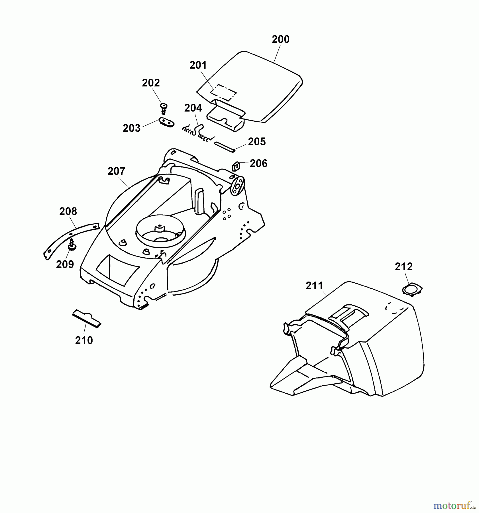  Wolf-Garten Electric mower 2.32 EP 4912080 Series C-F  (2002) Deck housing