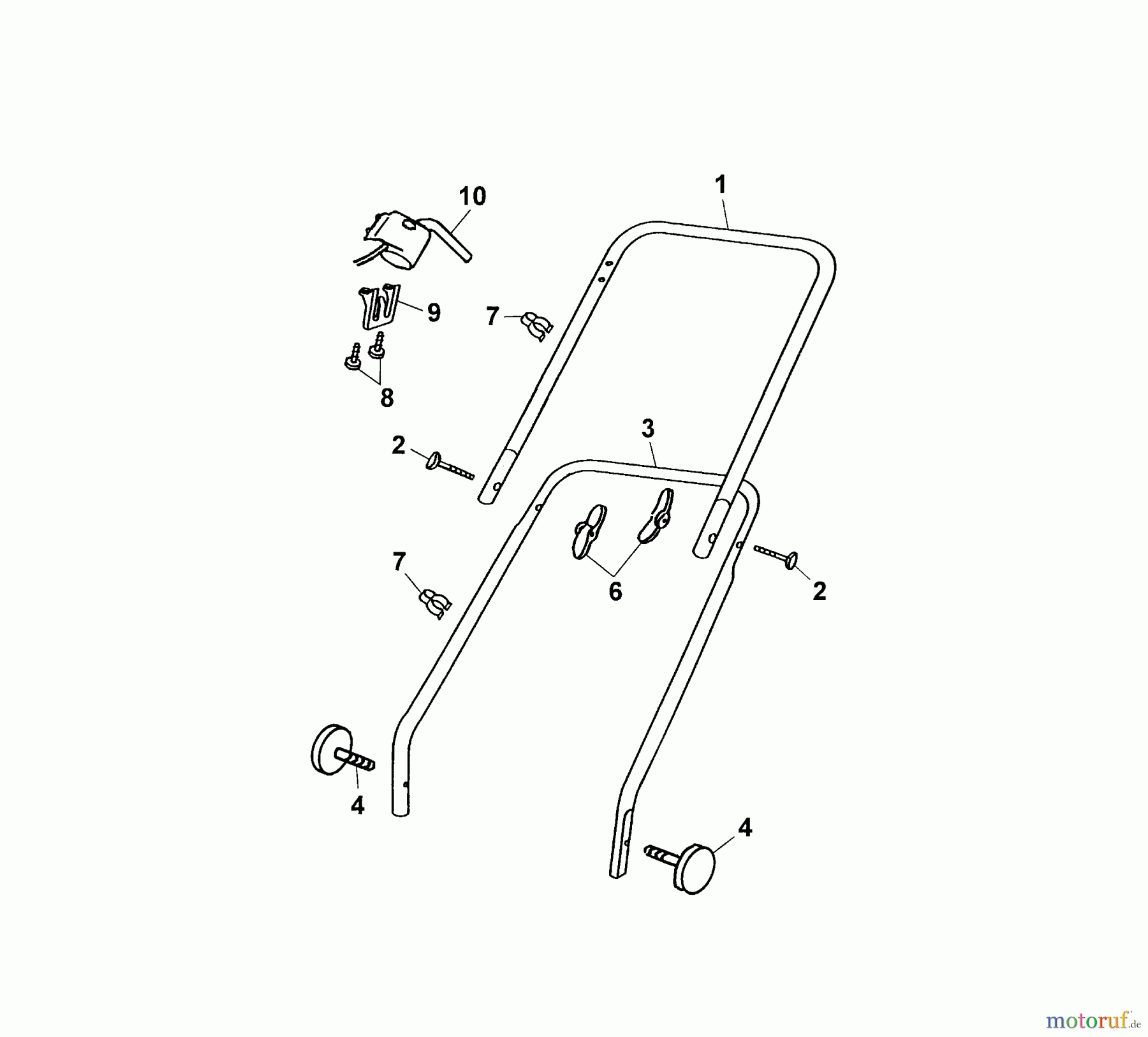  Wolf-Garten Electric mower 2.32 E 4912684 Series A  (2003) Handle