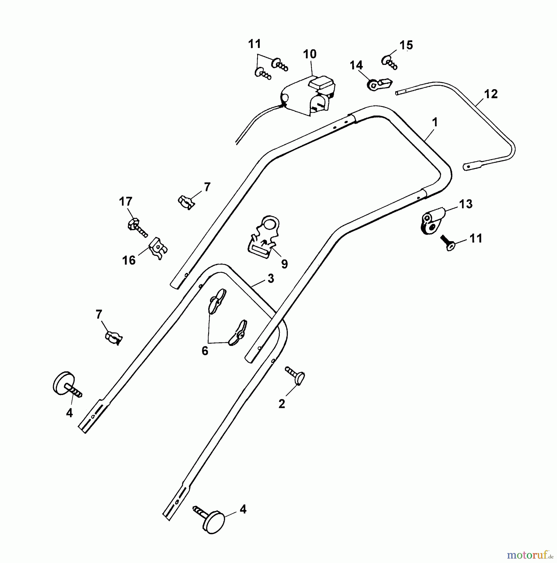  Wolf-Garten Electric mower 2.36 EK 4906684 Series A  (2003) Handle