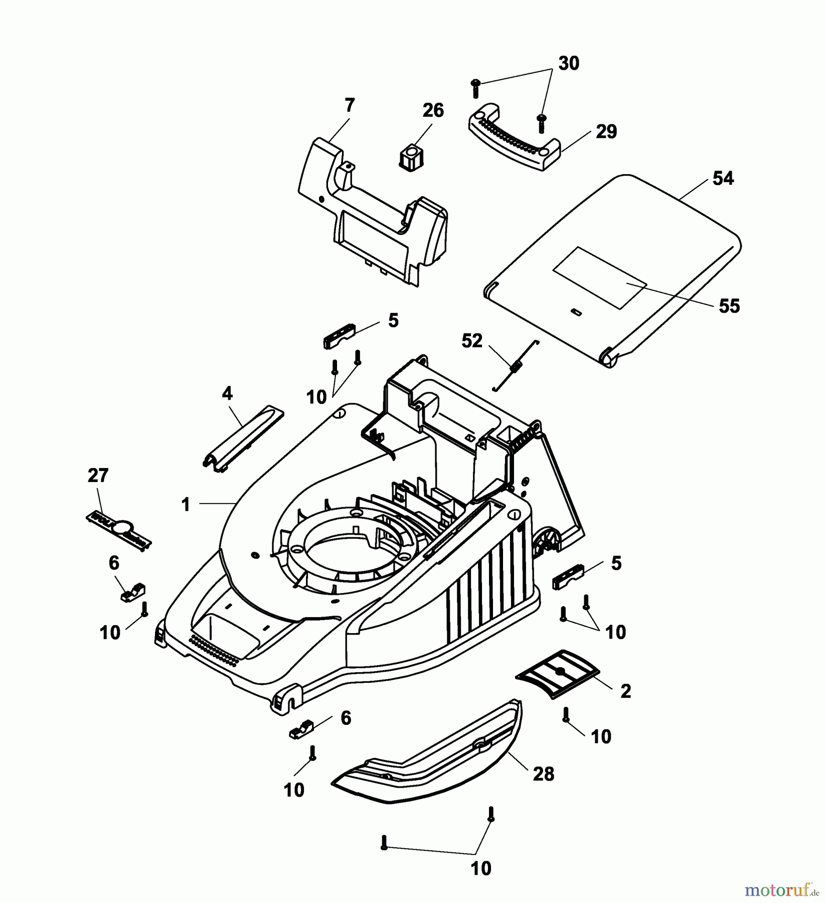  Wolf-Garten Petrol mower 2.40 BC 4001085 Series A, B  (2003) Deck housing