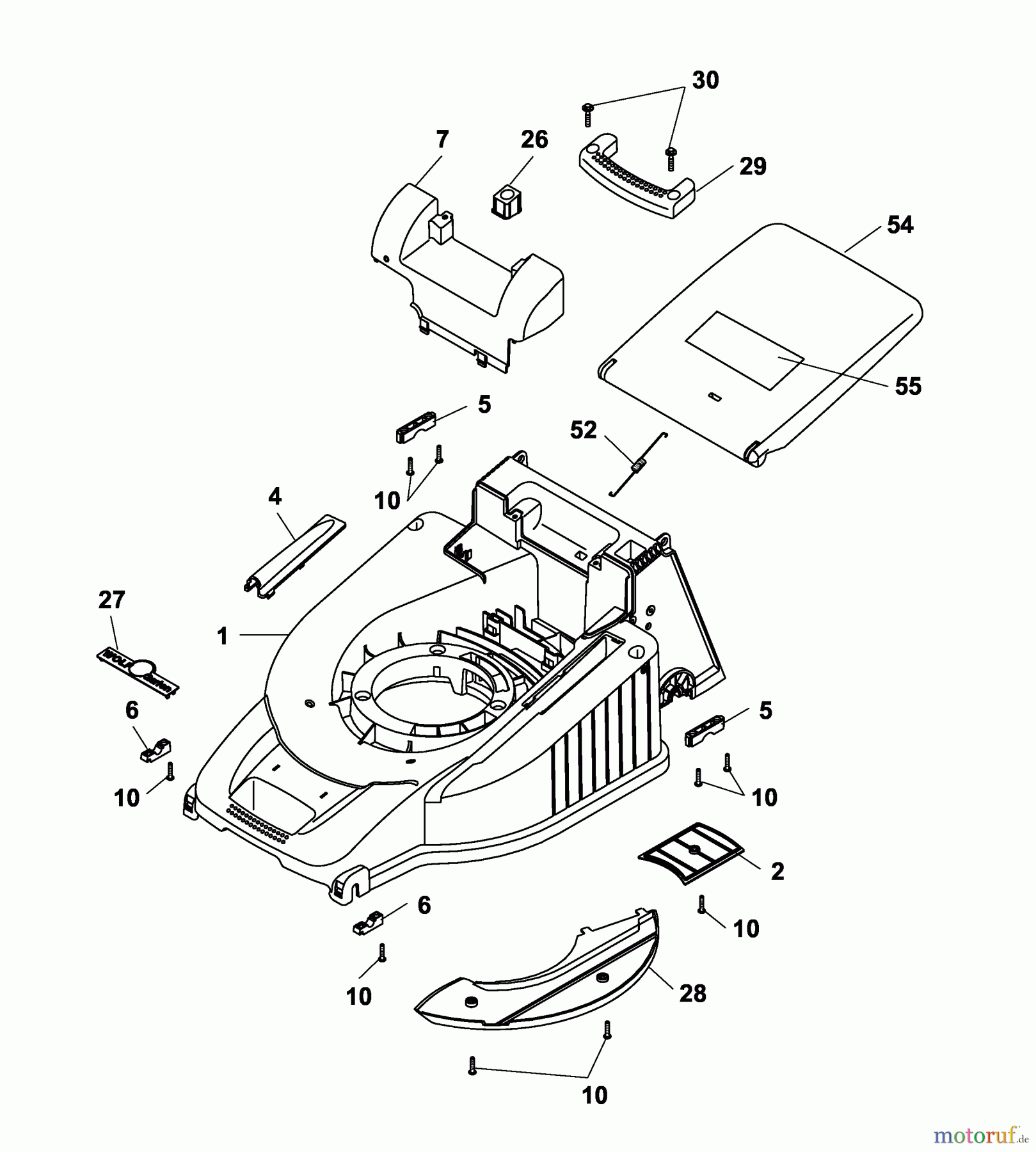  Wolf-Garten Petrol mower 2.46 BS 4601004 Series A  (2003) Deck housing