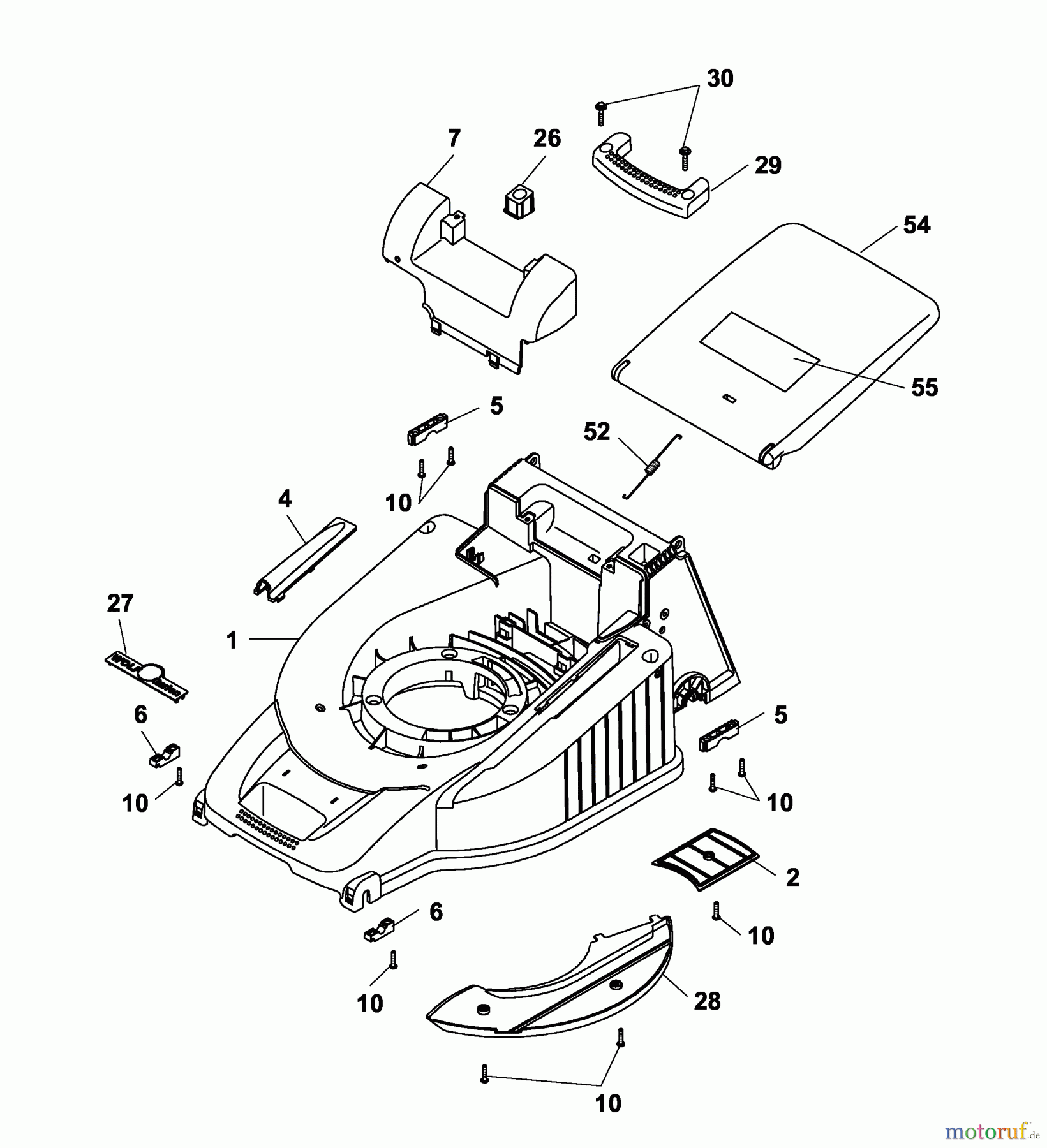  Wolf-Garten Petrol mower 2.46 TM 4604004 Series B  (2004) Deck housing