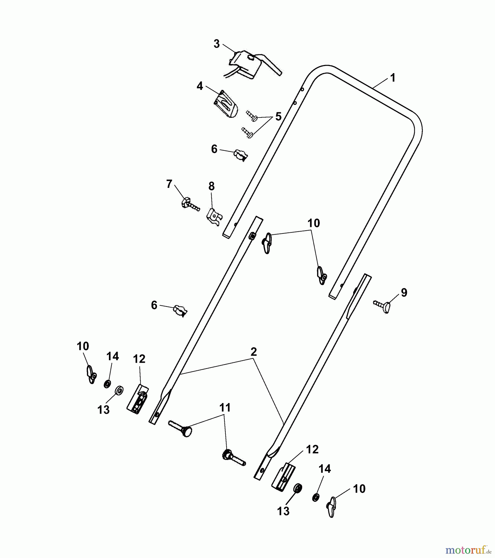  Wolf-Garten Electric verticutter UV 28 EV 3615000 Series B  (2005) Handle