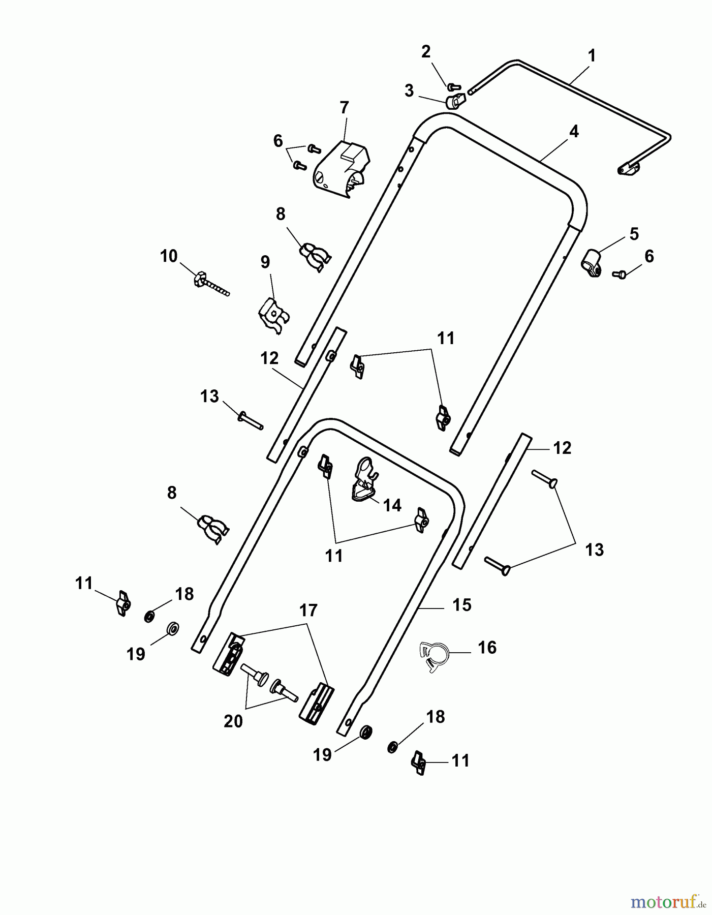  Wolf-Garten Spindle mower TC 32 ME 3616000 Series D  (2007) Handle