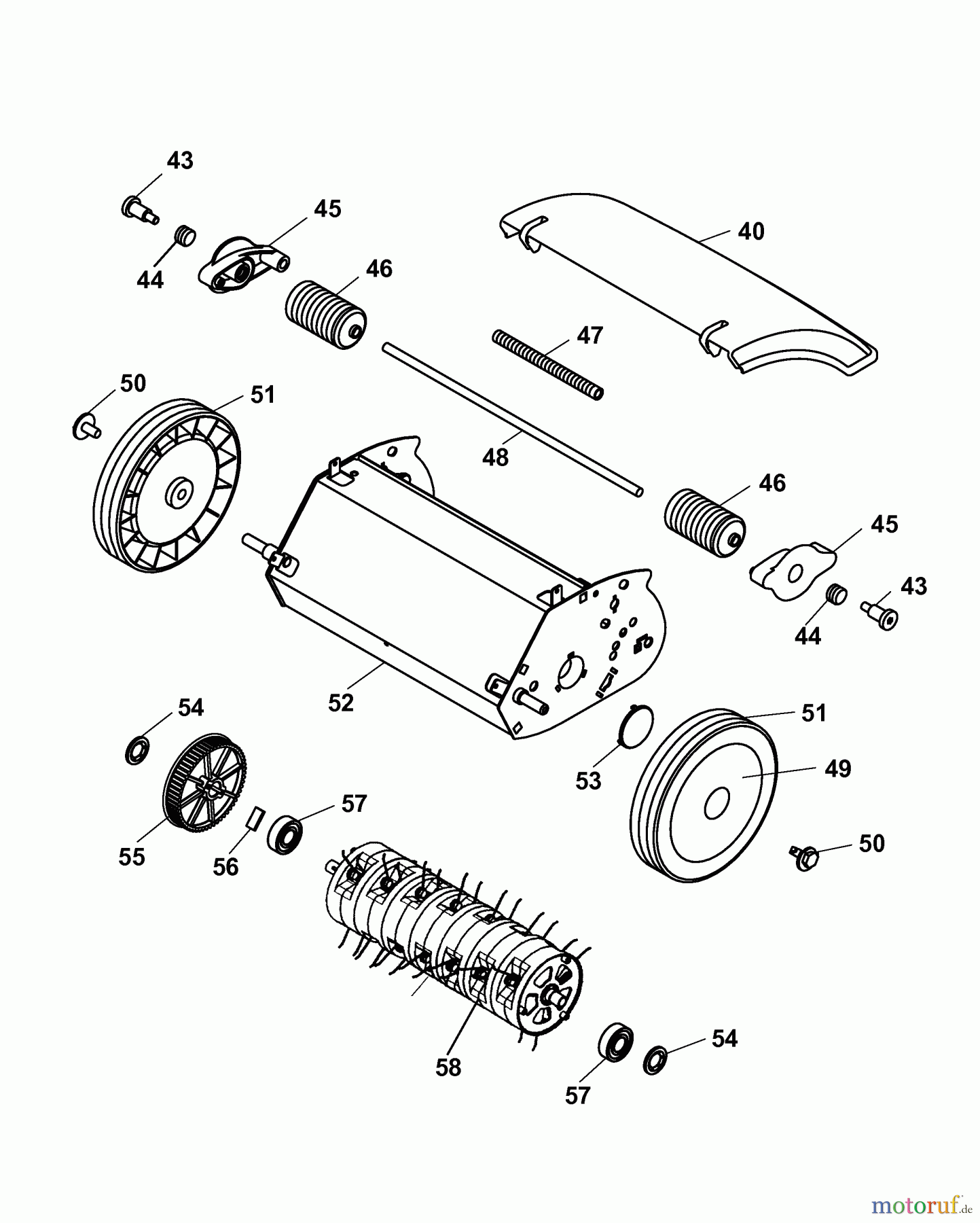  Wolf-Garten Groomer UL 33 ED 3620005 Series F  (2007) Rotor, Wheels