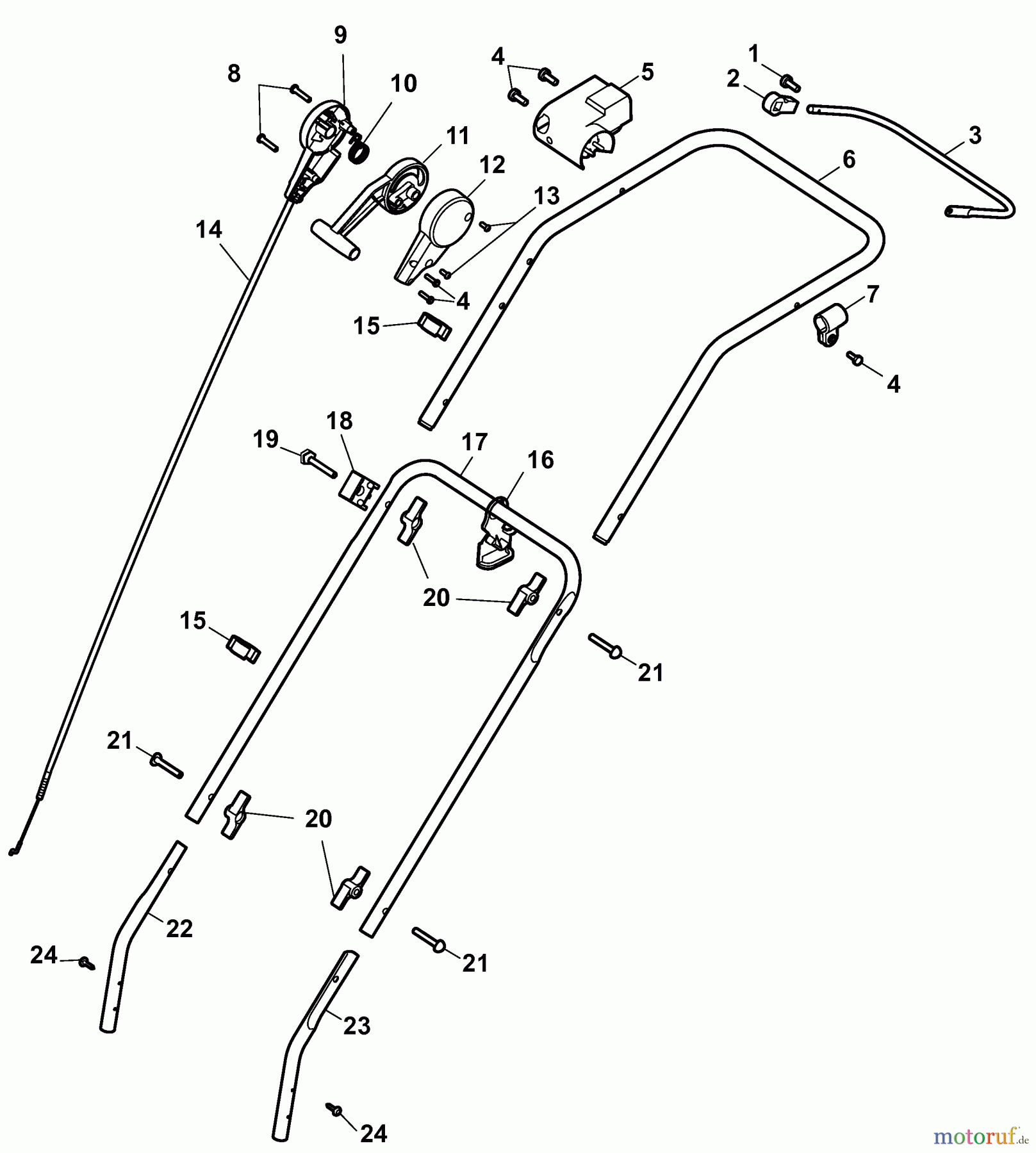  Wolf-Garten Electric verticutter UV 30 EV 3630682 Series A  (2008) Handle