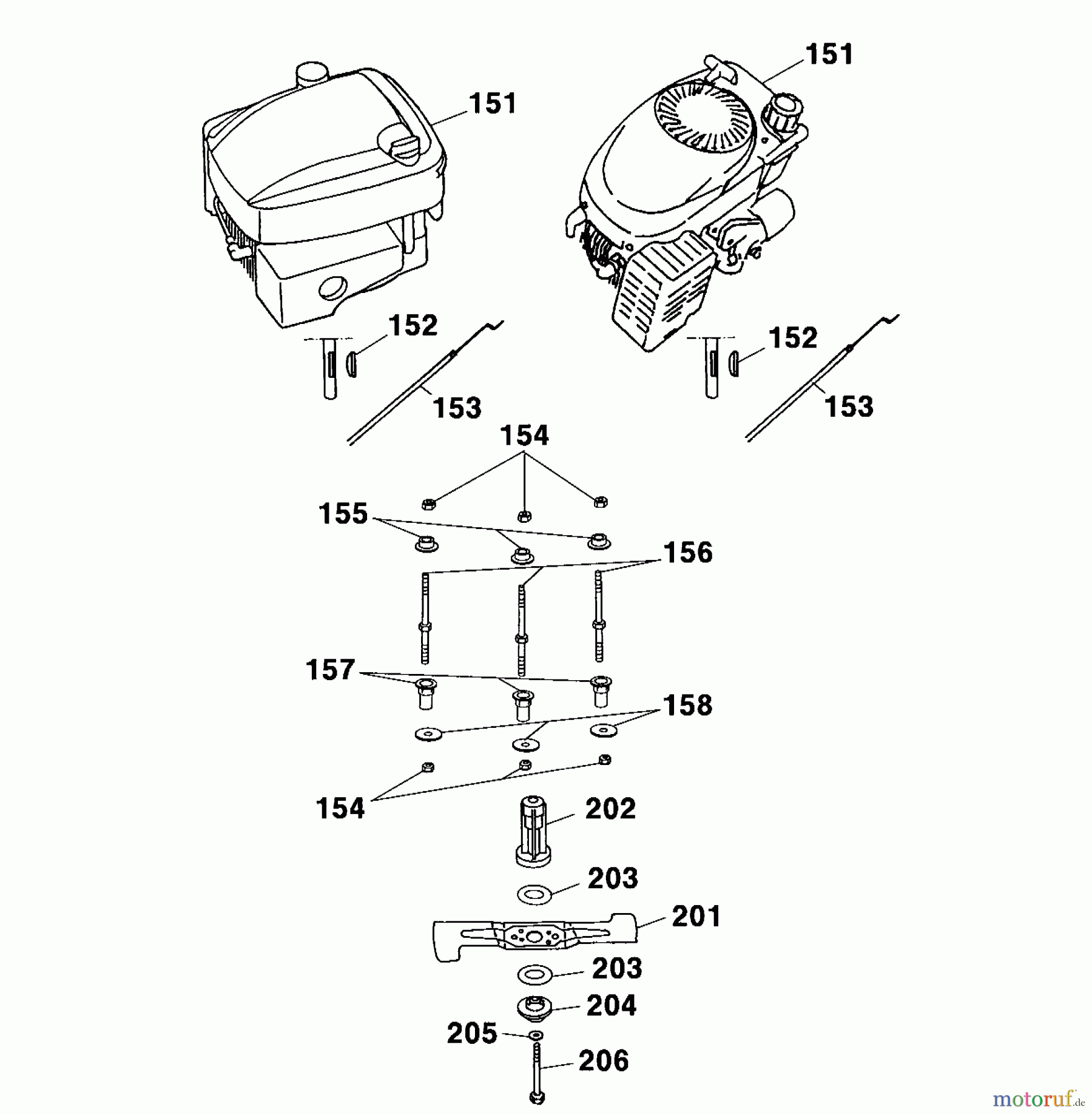  Wolf-Garten Petrol mower Esprit 40 T 4003000 Series A  (2001) Blade, Blade adapter, Engine