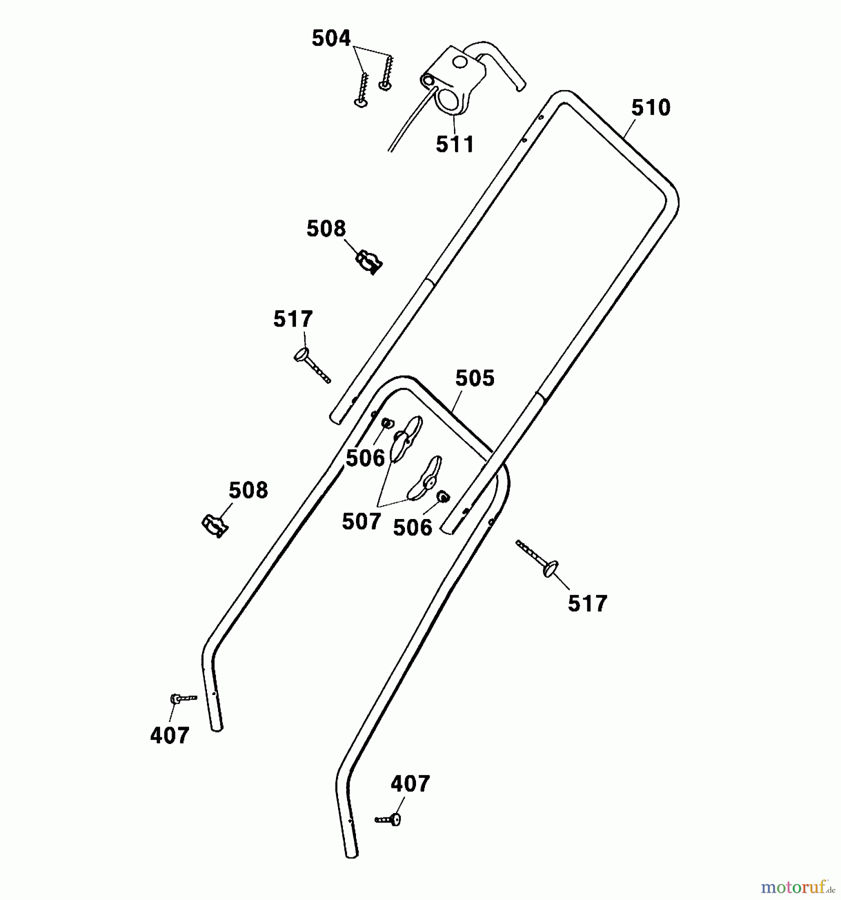  Wolf-Garten Battery mower Esprit 40 AC 4042000 Series A  (2001) Handle