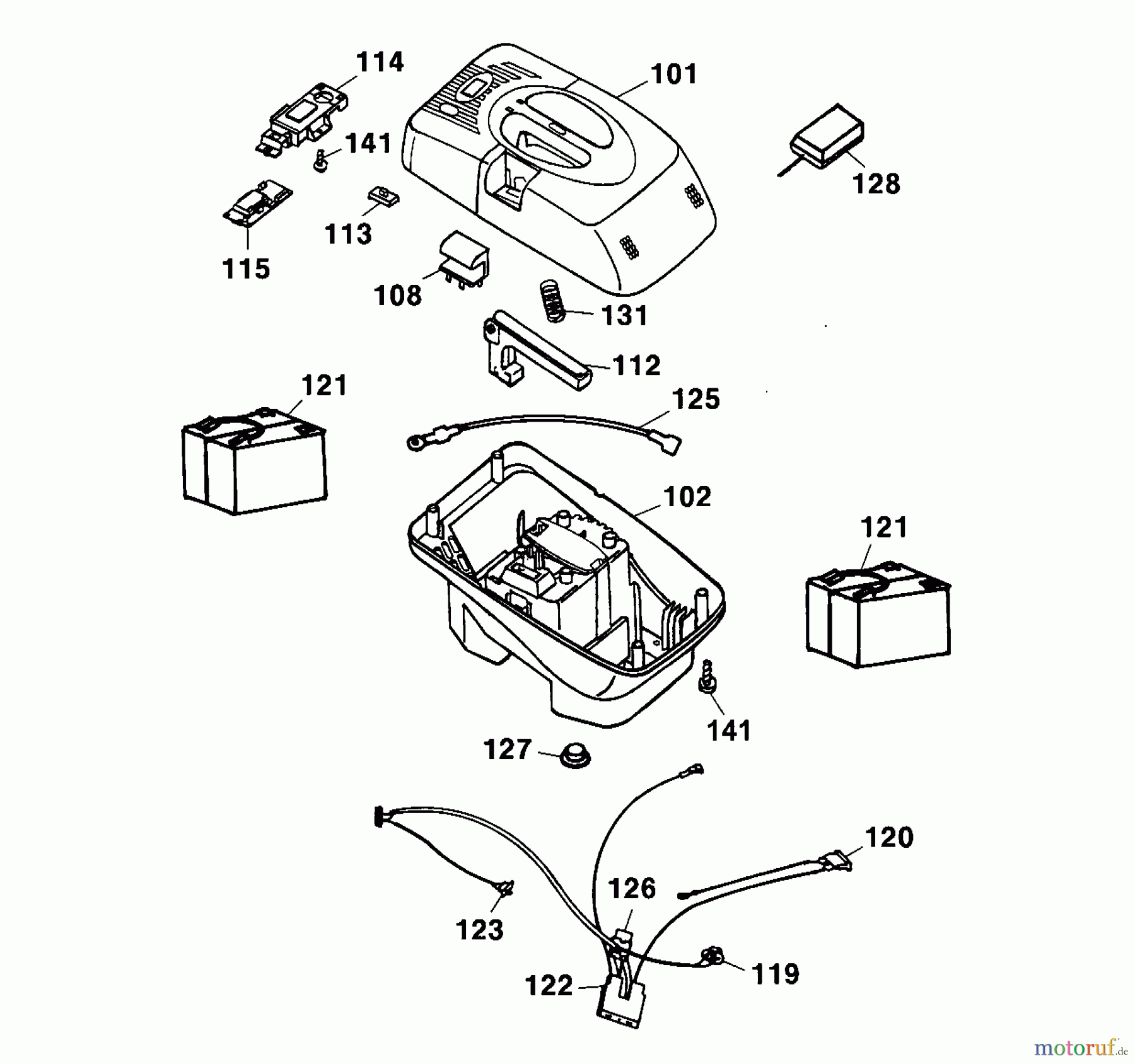  Wolf-Garten Battery mower Esprit 40 AC 4042000 Series A  (2001) Electric parts