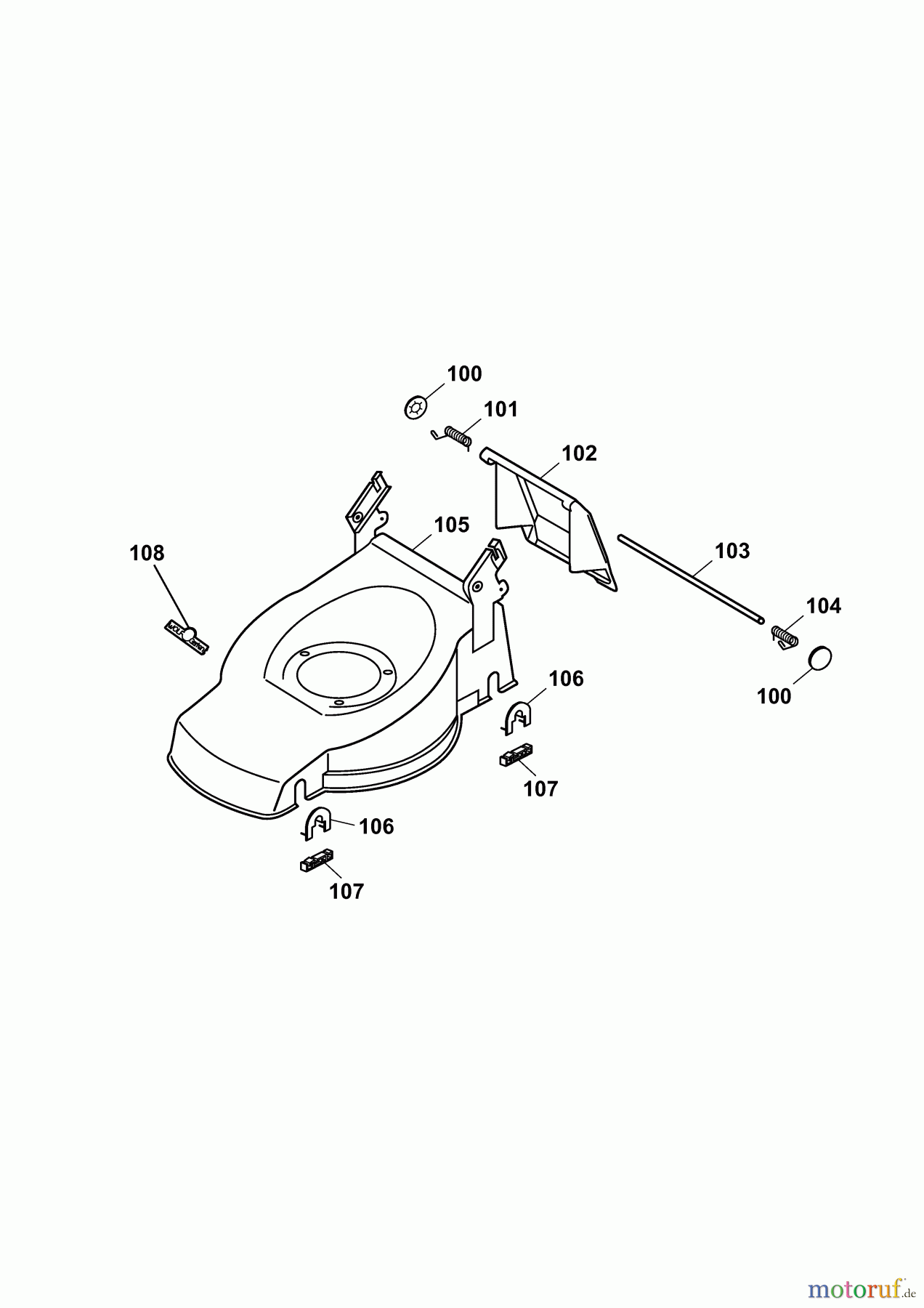  Wolf-Garten Petrol mower self propelled 2.50 BA 4218080 Series C  (2009) Deck housing