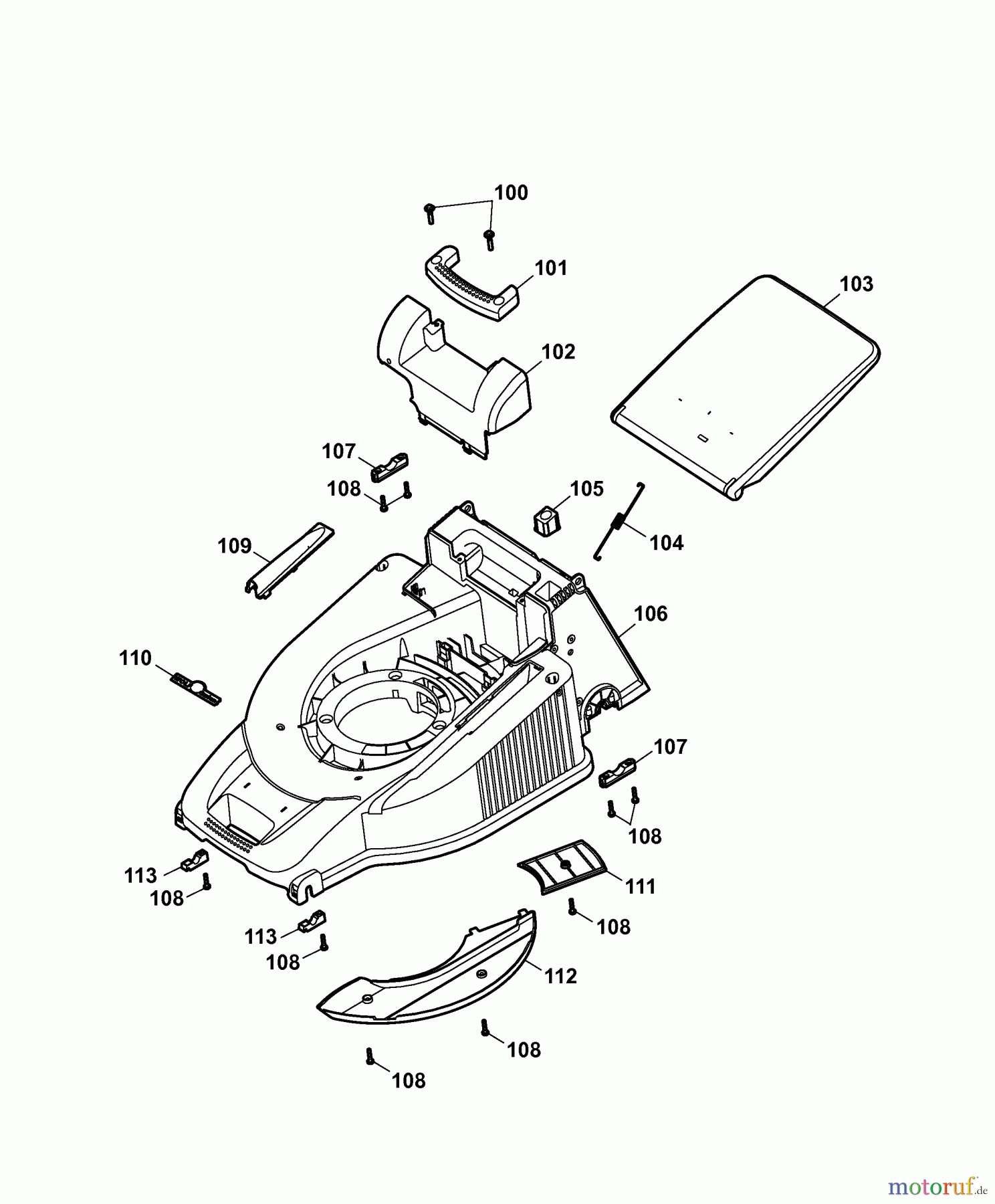  Wolf-Garten Petrol mower B 46 TB 4602680 Series B  (2007) Deck housing