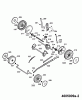 Wolf-Garten HB Campus 46 BA 4605009 Series A (2007) Listas de piezas de repuesto y dibujos Gearbox, Wheels, Cutting hight adjustment