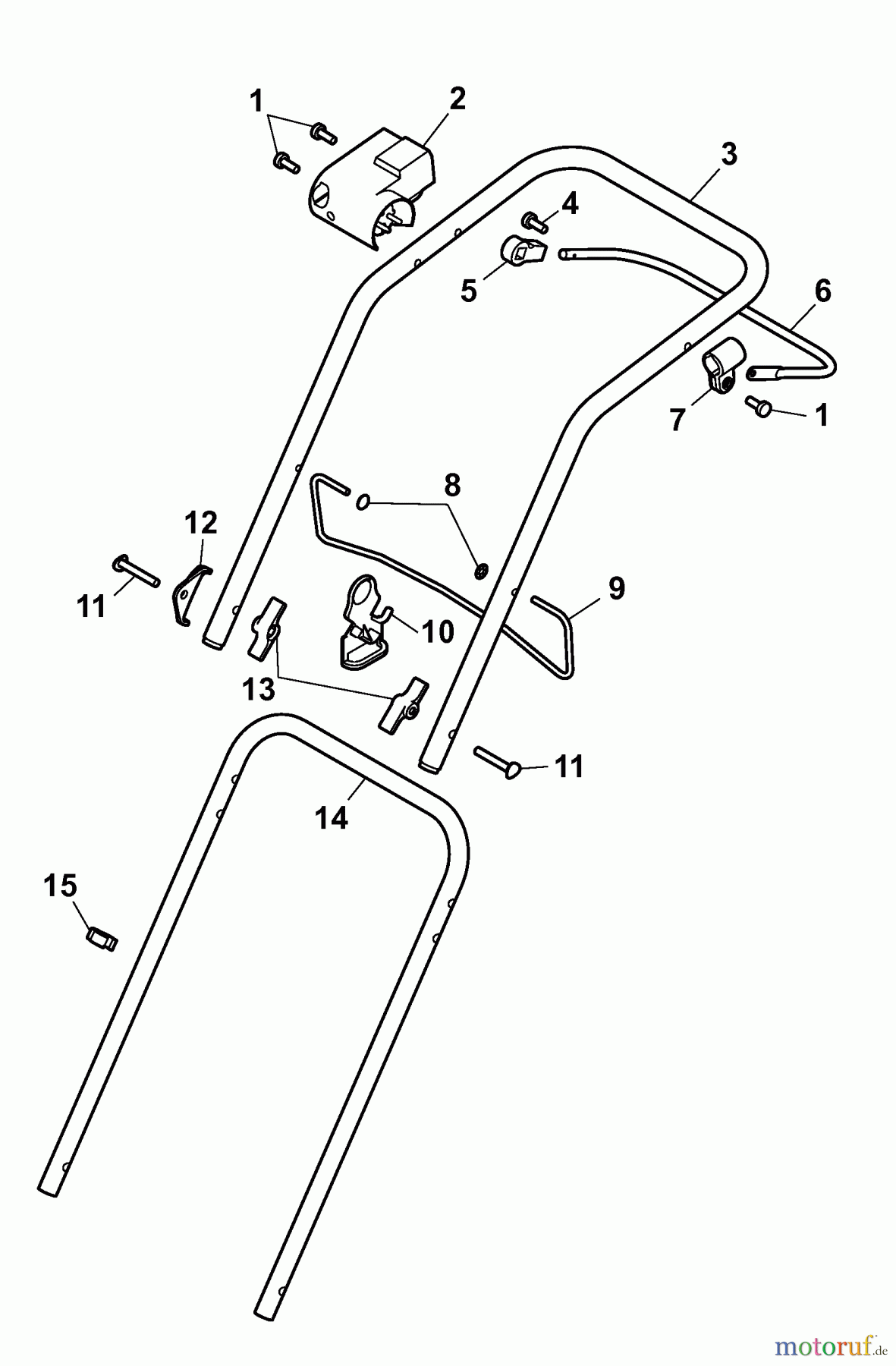  Wolf-Garten Electric mower B plus 34 E 4904085 Series B  (2008) Handle