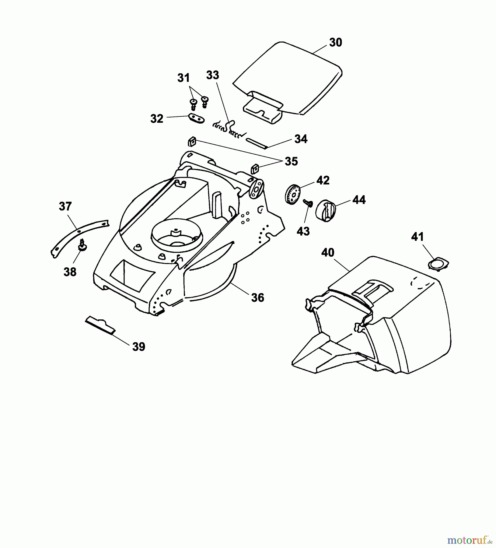  Wolf-Garten Electric mower 2.36 EK 4906684 Series B  (2005) Deck housing