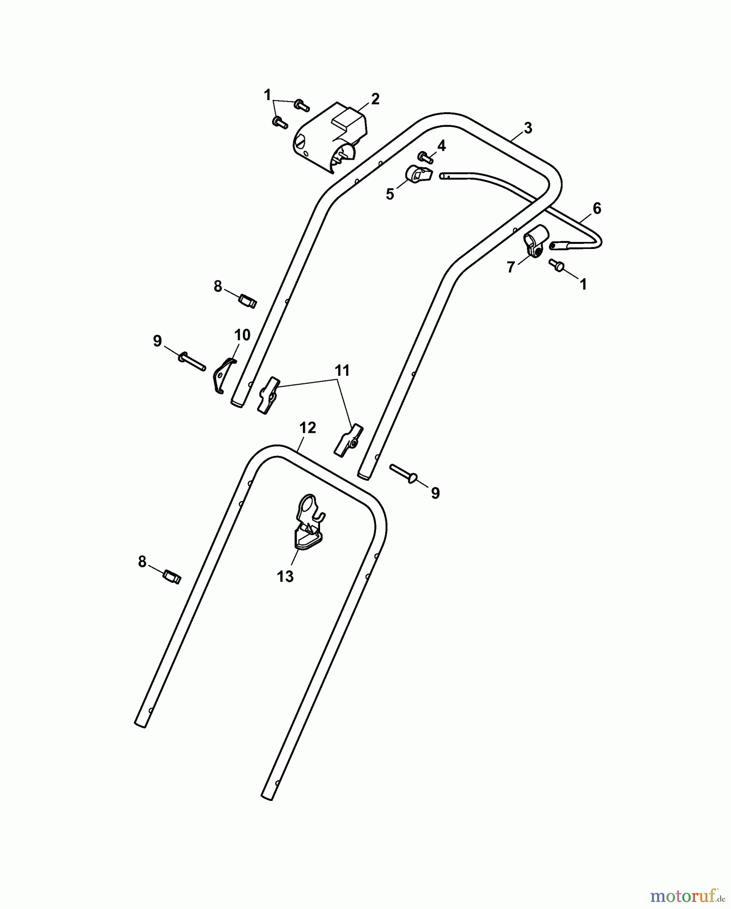  Wolf-Garten Electric mower 2.37 EK 4917004 Series C  (2007) Handle