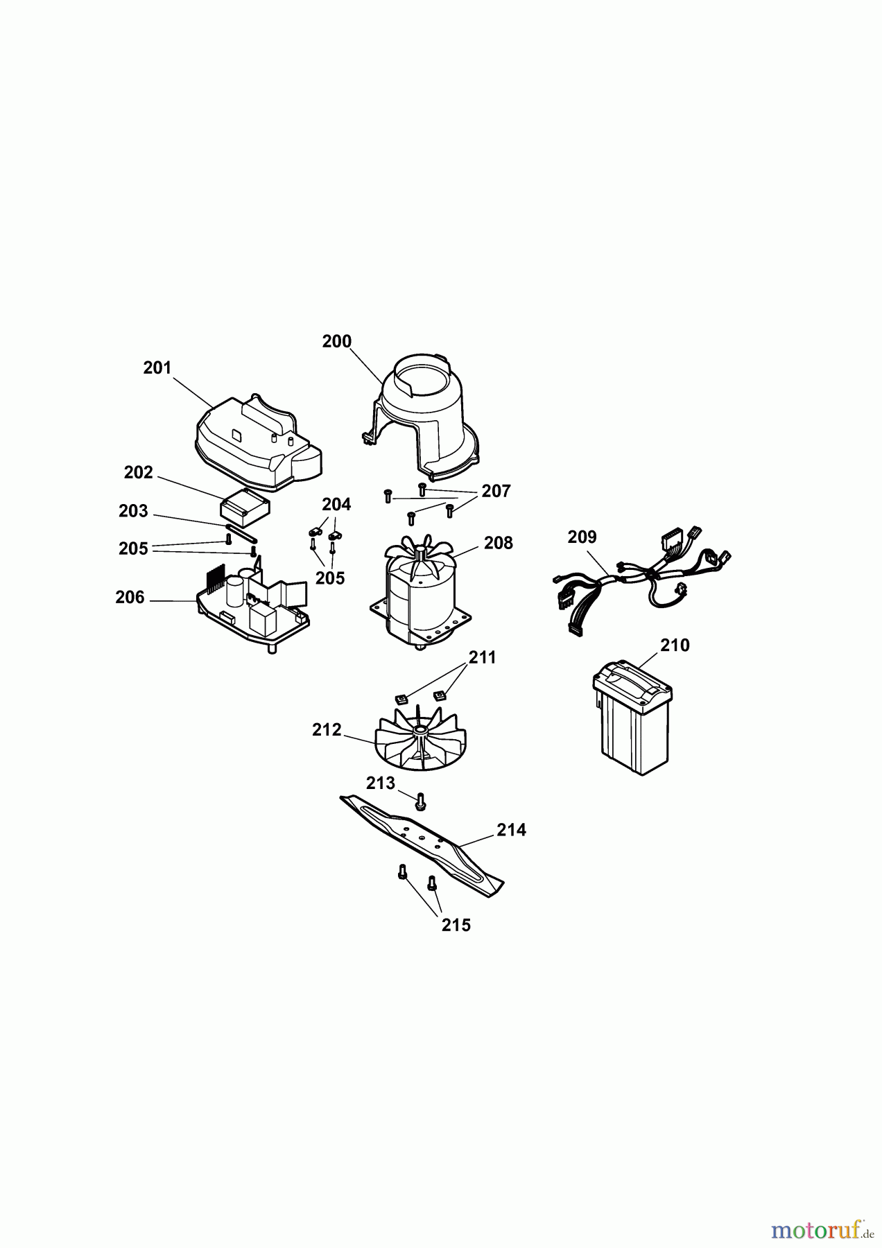  Wolf-Garten Hybrid mower Hybrid Power 40 4949002 Series B  (2009) Electric motor, Electric parts, Blade