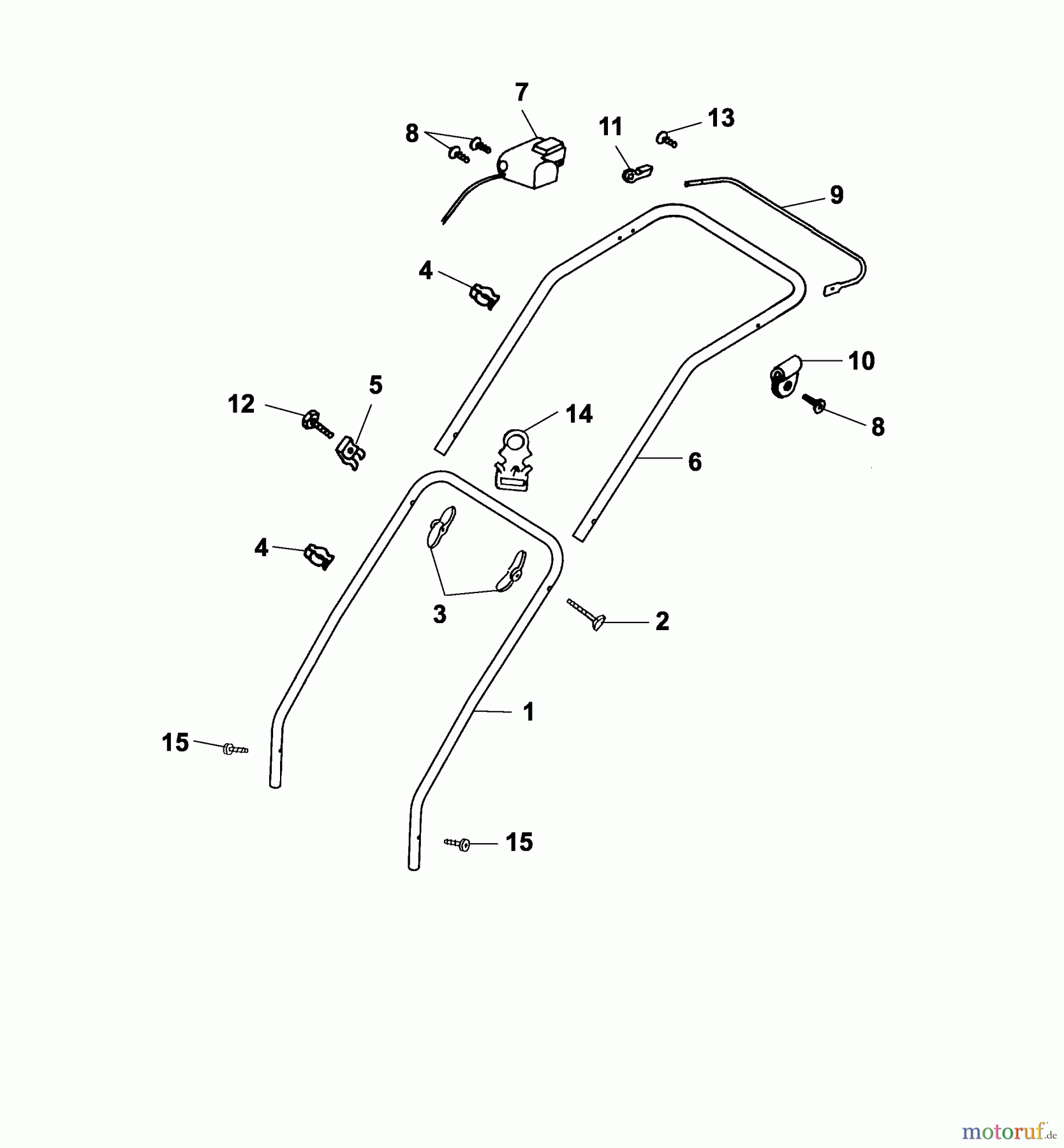  Wolf-Garten Electric mower 2.38 E 4961080 Series D  (2005) Handle