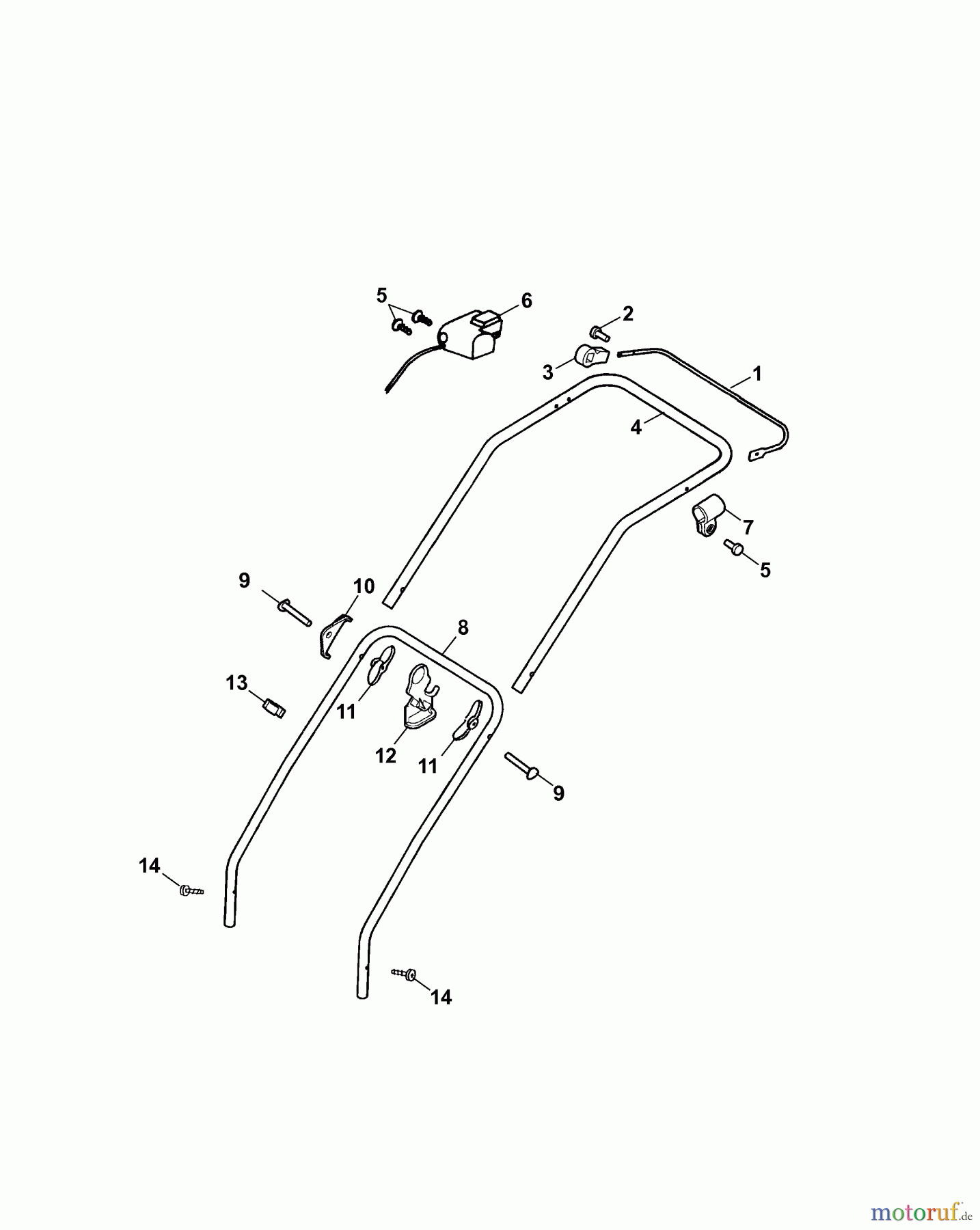  Wolf-Garten Electric mower 2.40 E 4961680 Series F  (2007) Handle