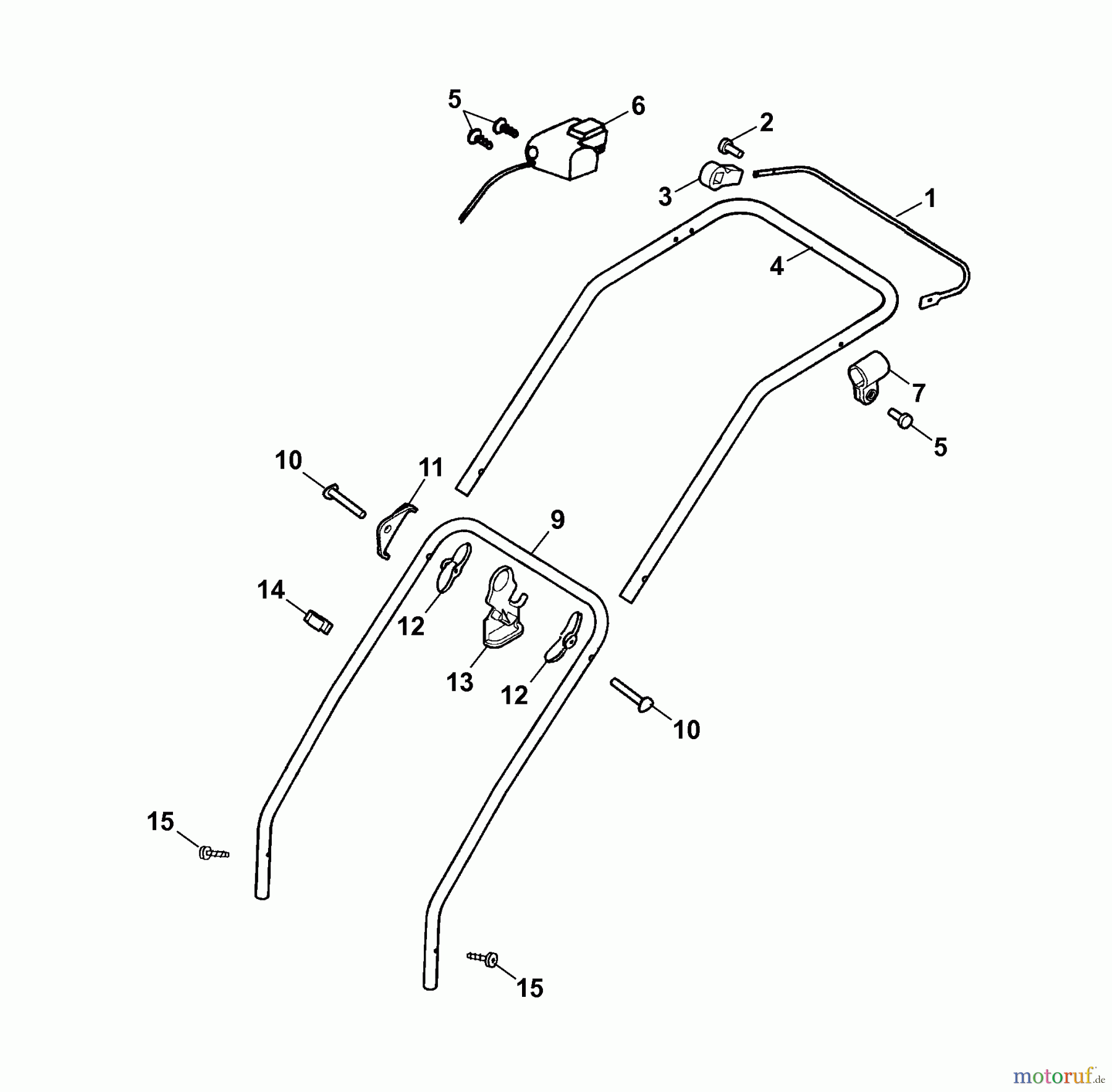  Wolf-Garten Electric mower 2.40 E 4961683 Series E  (2006) Handle