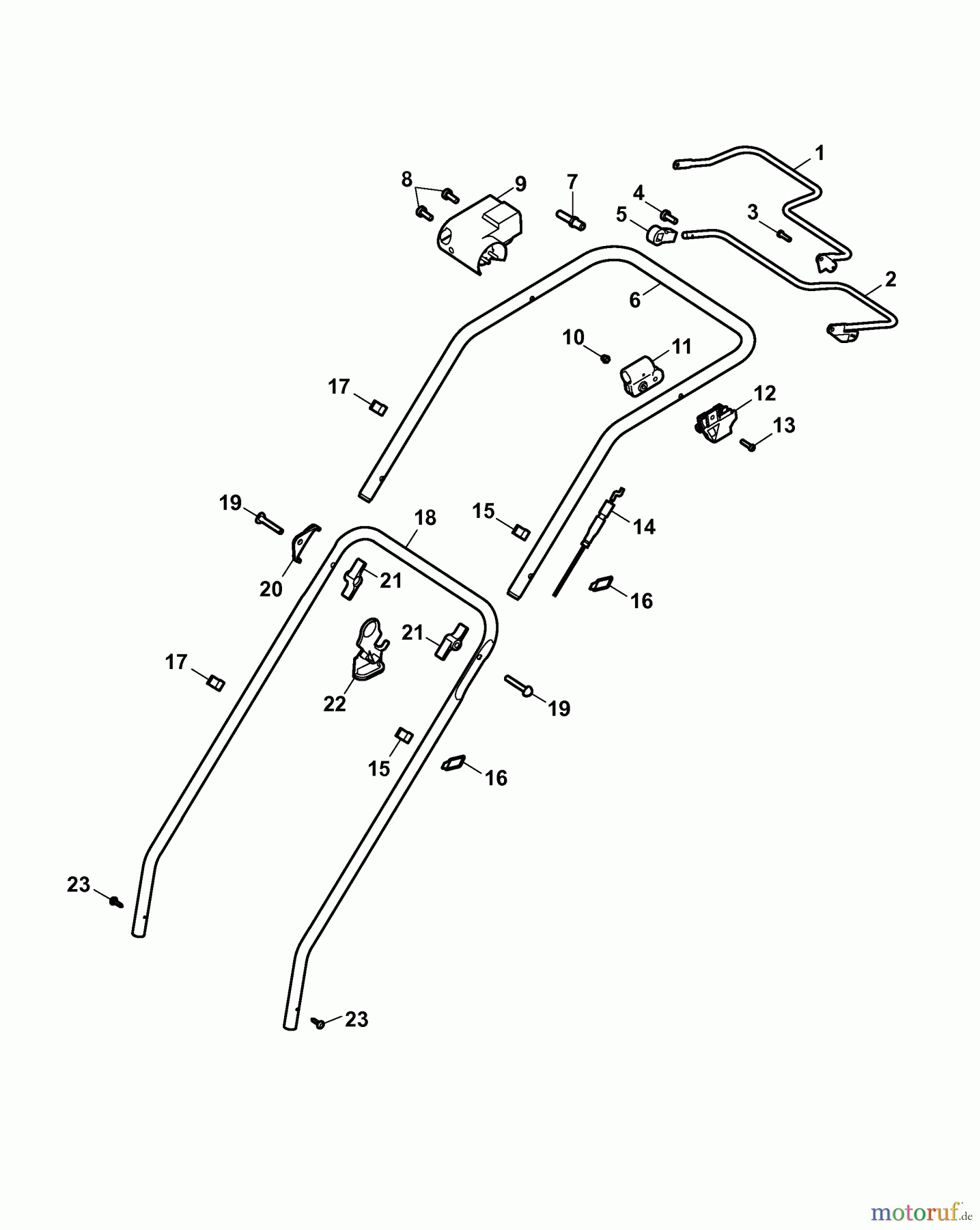  Wolf-Garten Electric mower self propelled 2.40 EA 4965000 Series C  (2007) Handle