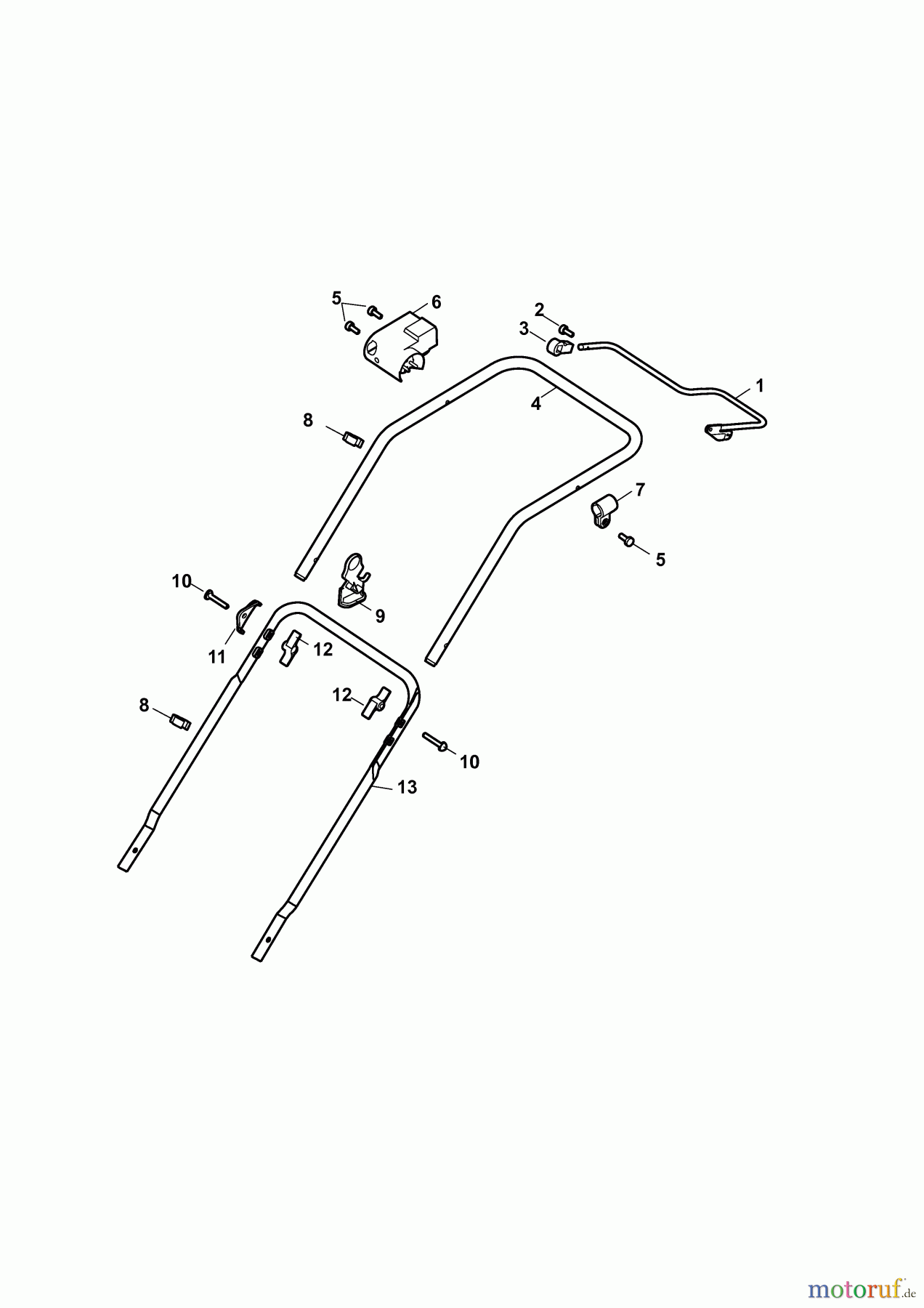  Wolf-Garten Electric mower 2.40 XC 4968006 Series C  (2009) Handle