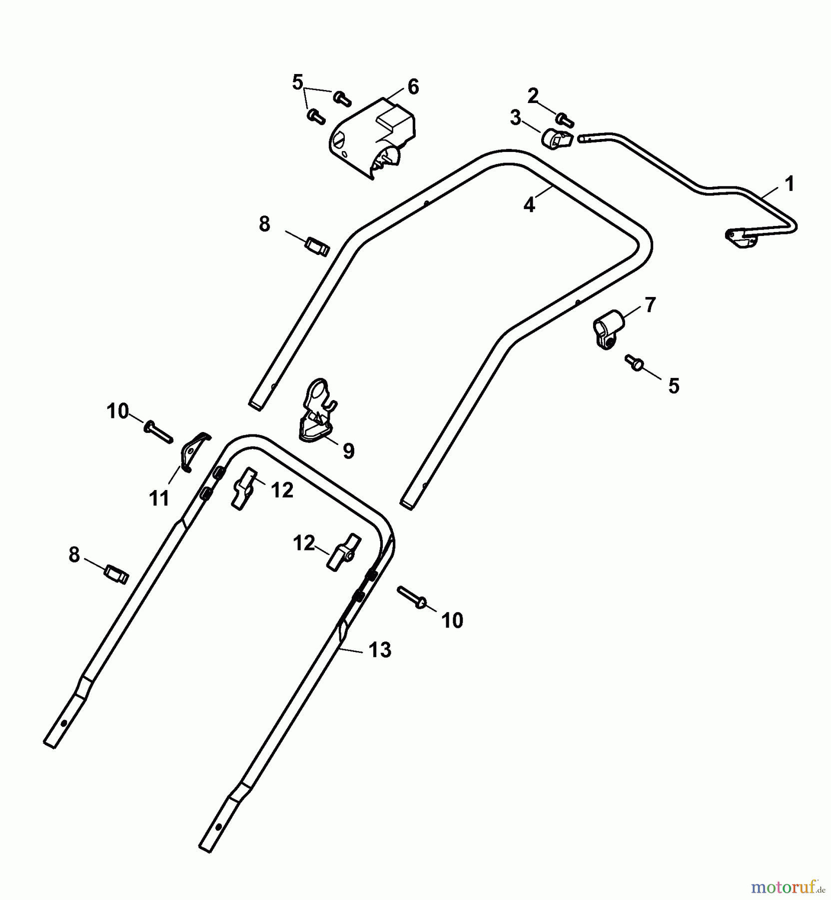  Wolf-Garten Electric mower 2.40 EK 4968086 Series A  (2008) Handle