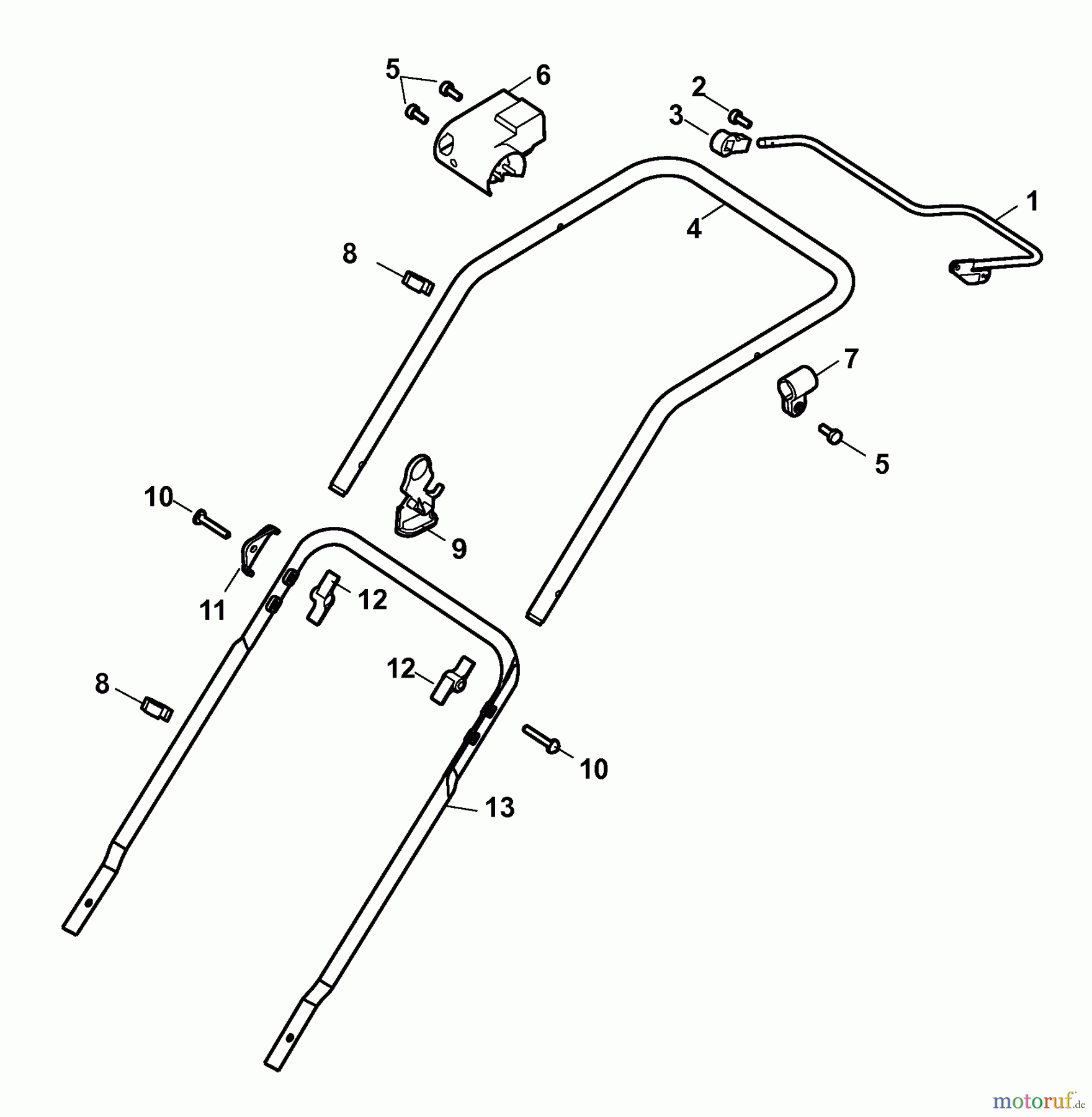  Wolf-Garten Electric mower 2.40 XM 4968087 Series A  (2008) Handle