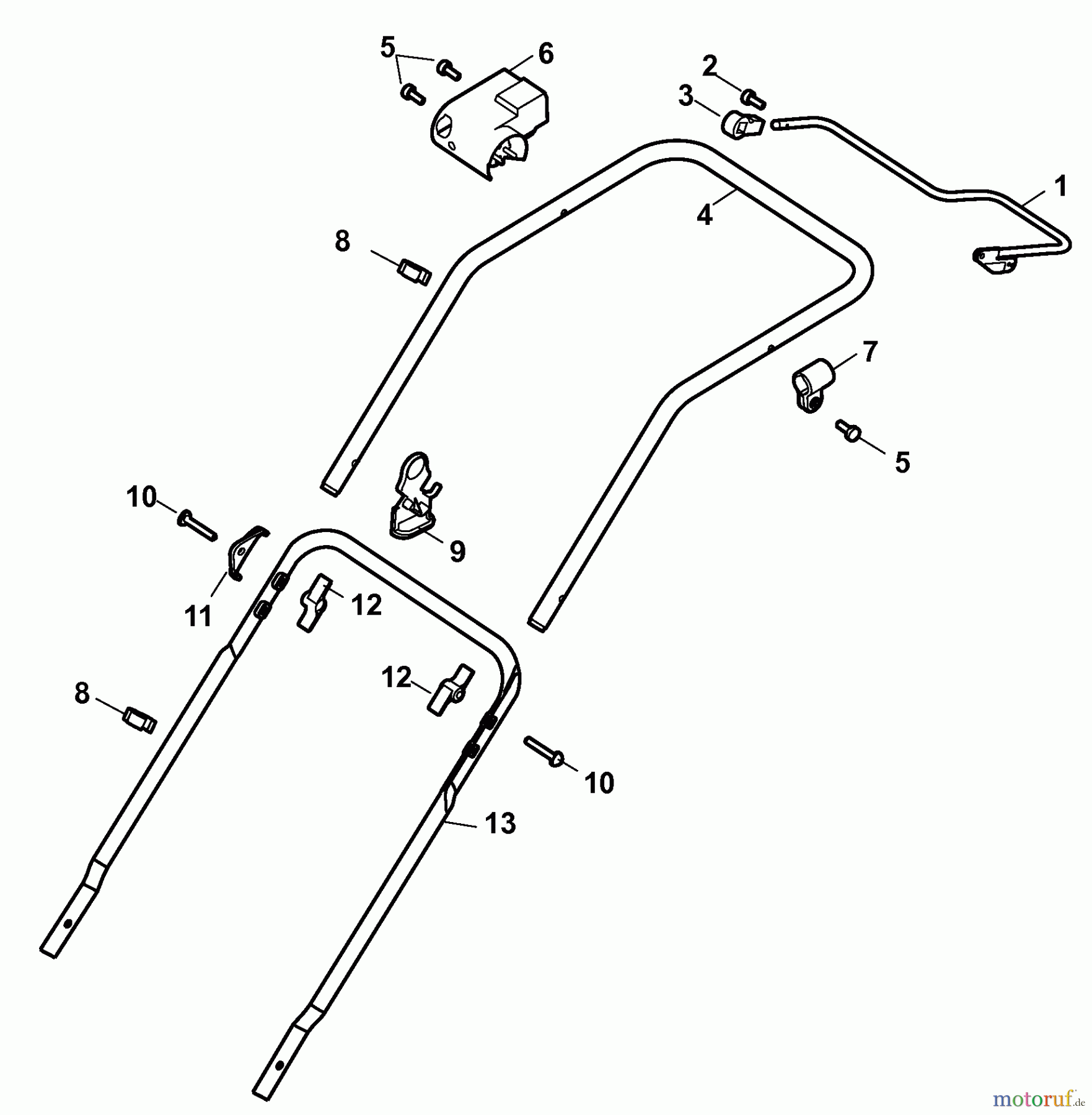  Wolf-Garten Electric mower 1.40 XC 4968088 Series A  (2008) Handle