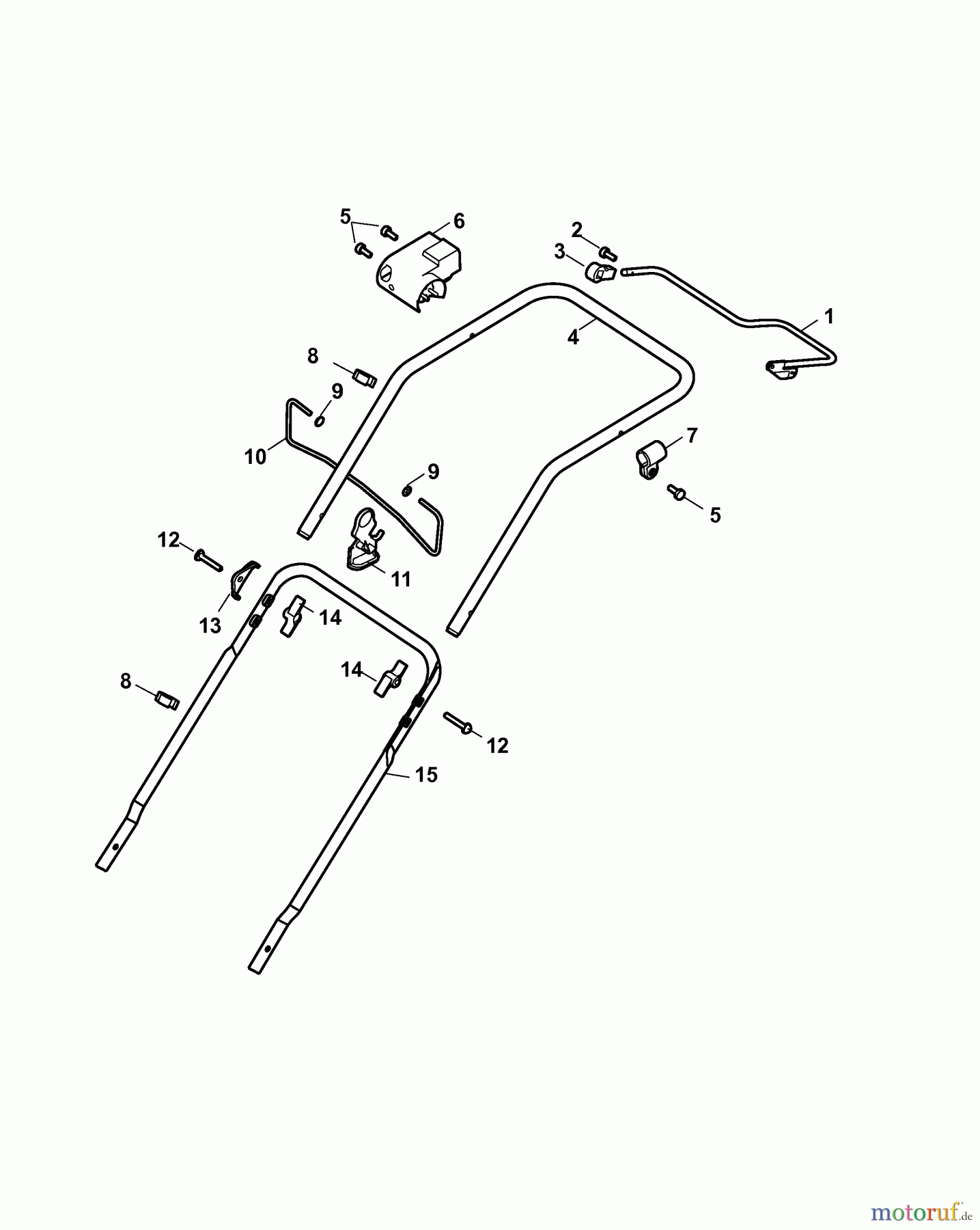  Wolf-Garten Electric mower 6.40 E 4969000 Series A  (2007) Handle