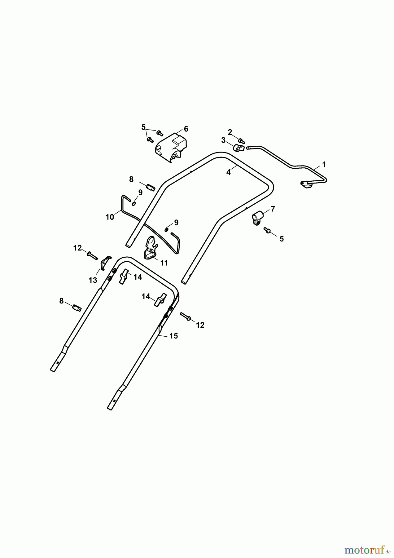  Wolf-Garten Electric mower Compact plus 40 E-1 4970003 Series B  (2009) Handle