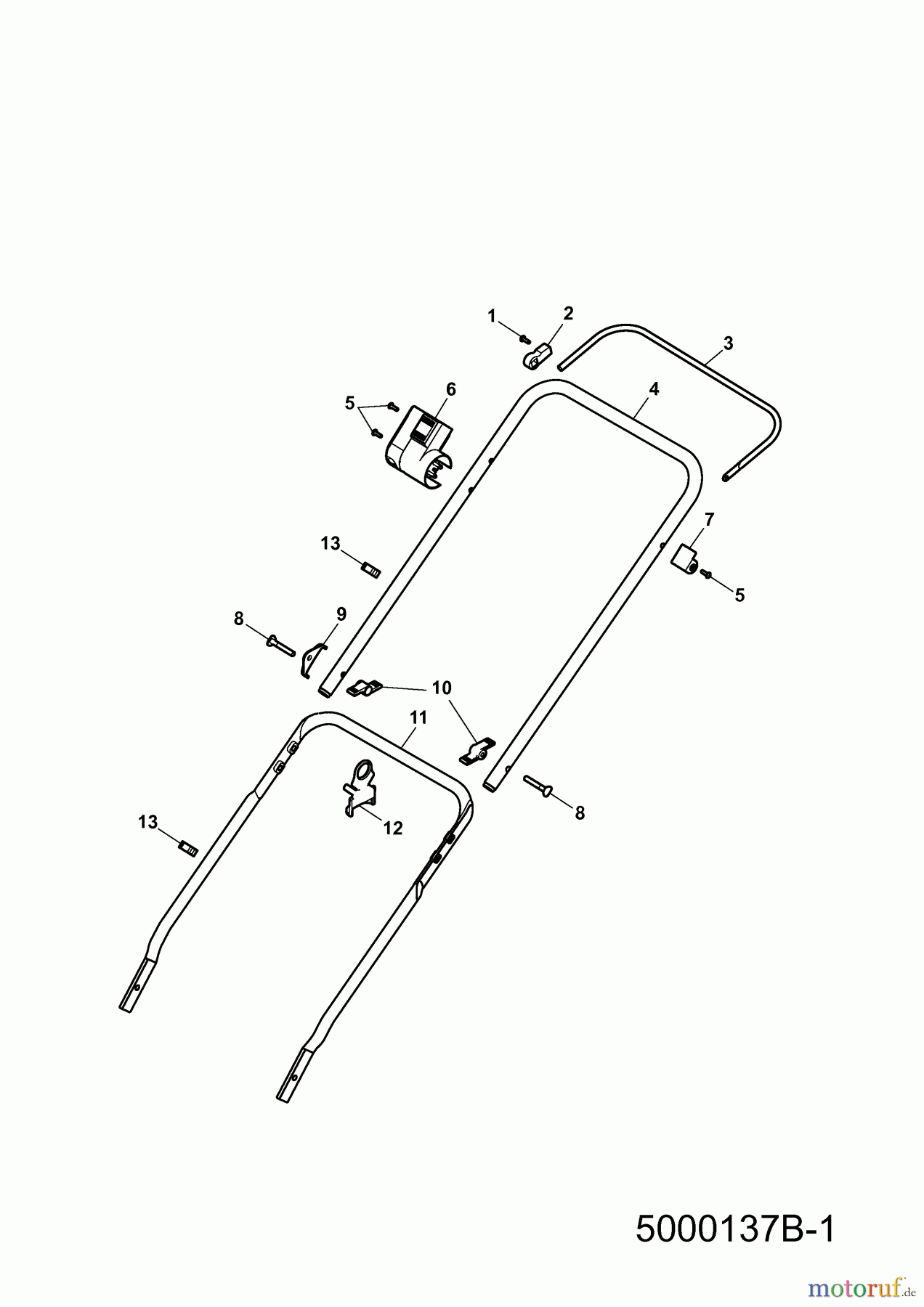  Wolf-Garten Electric mower 537 5000137 Series B  (2011) Handle