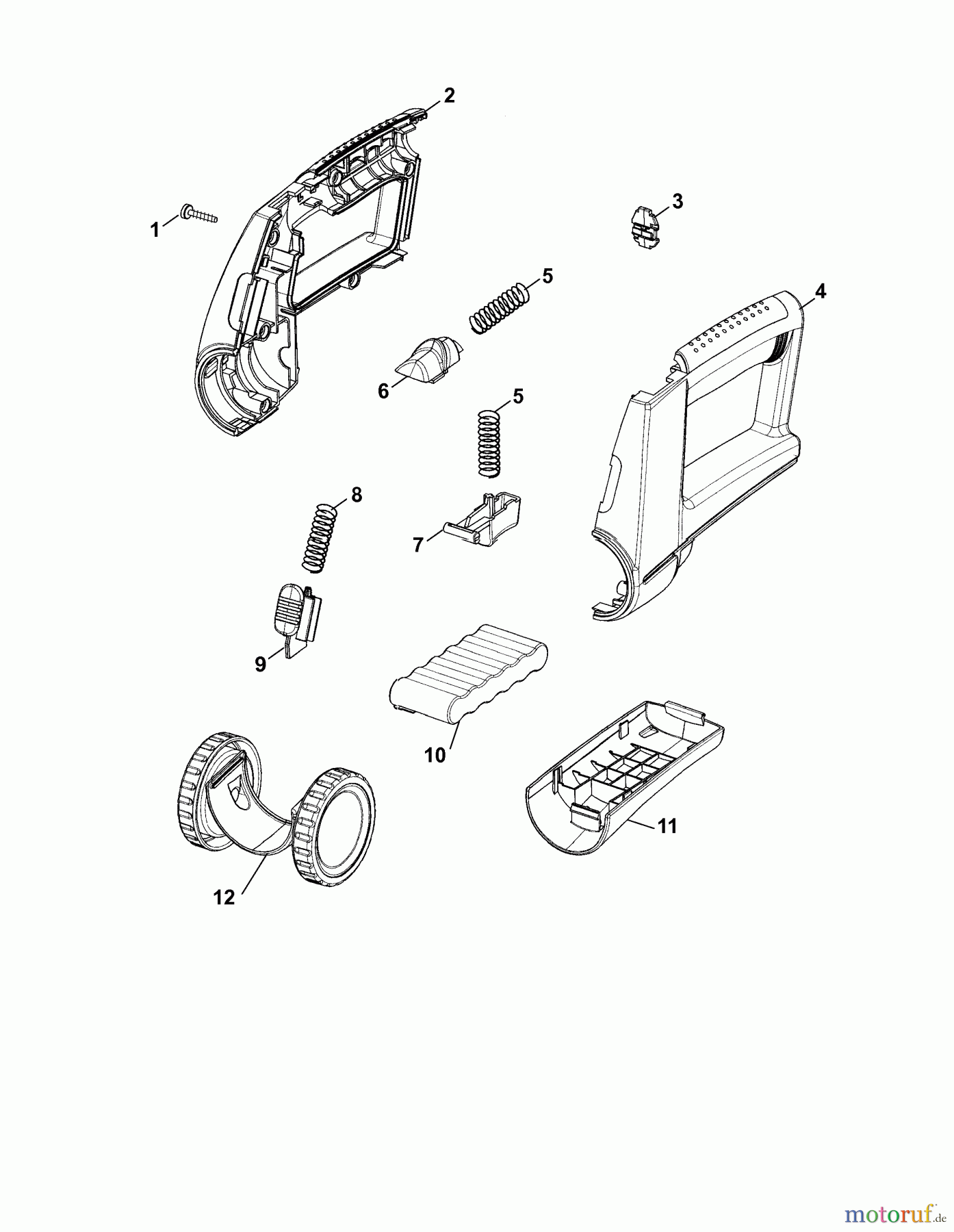  Wolf-Garten Battery shears Power 100 plus 7086880 Series A  (2007) Battery, Wheels