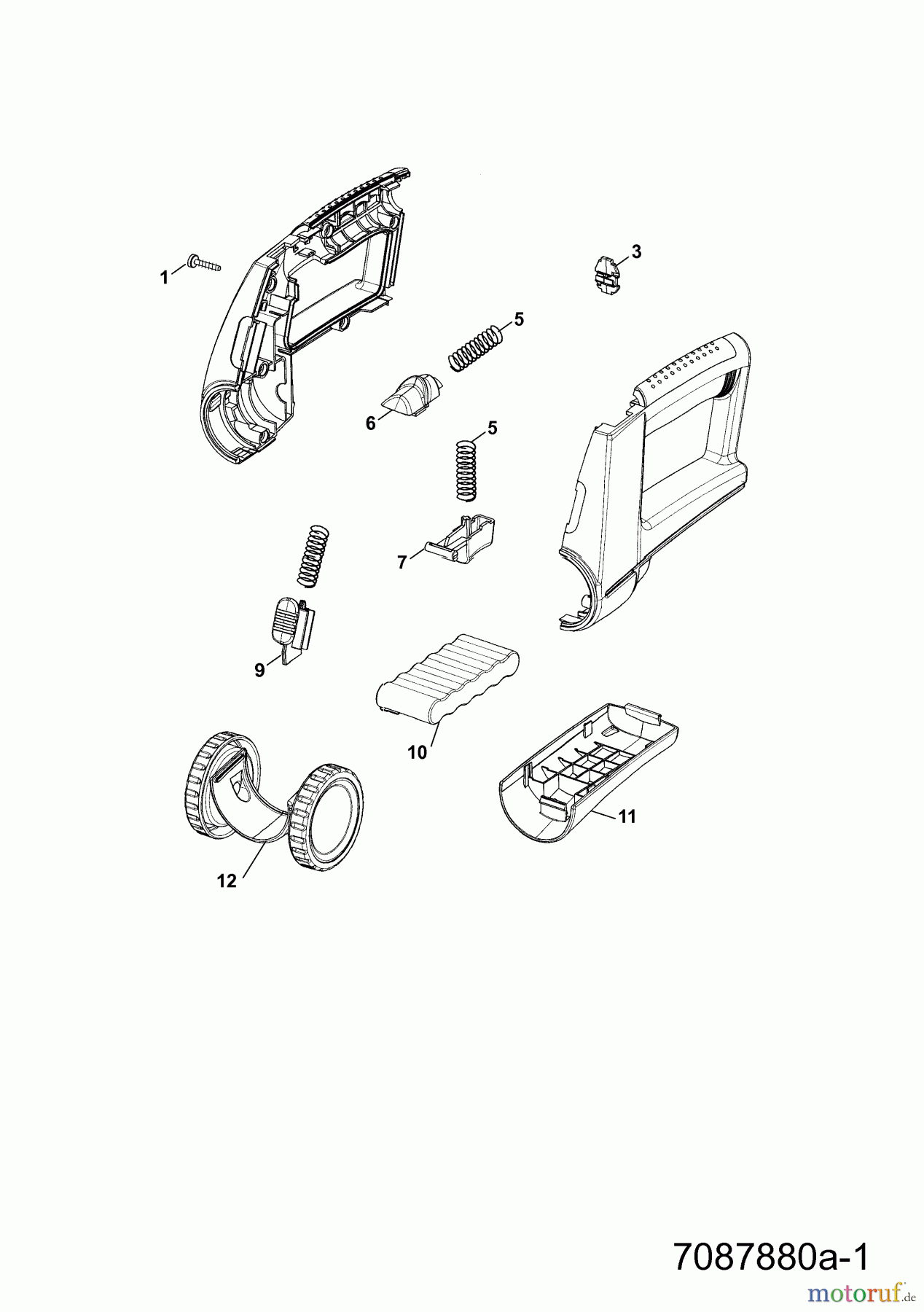  Wolf-Garten Battery shears P 530 3733730 Series A  (2007) Battery, Wheels